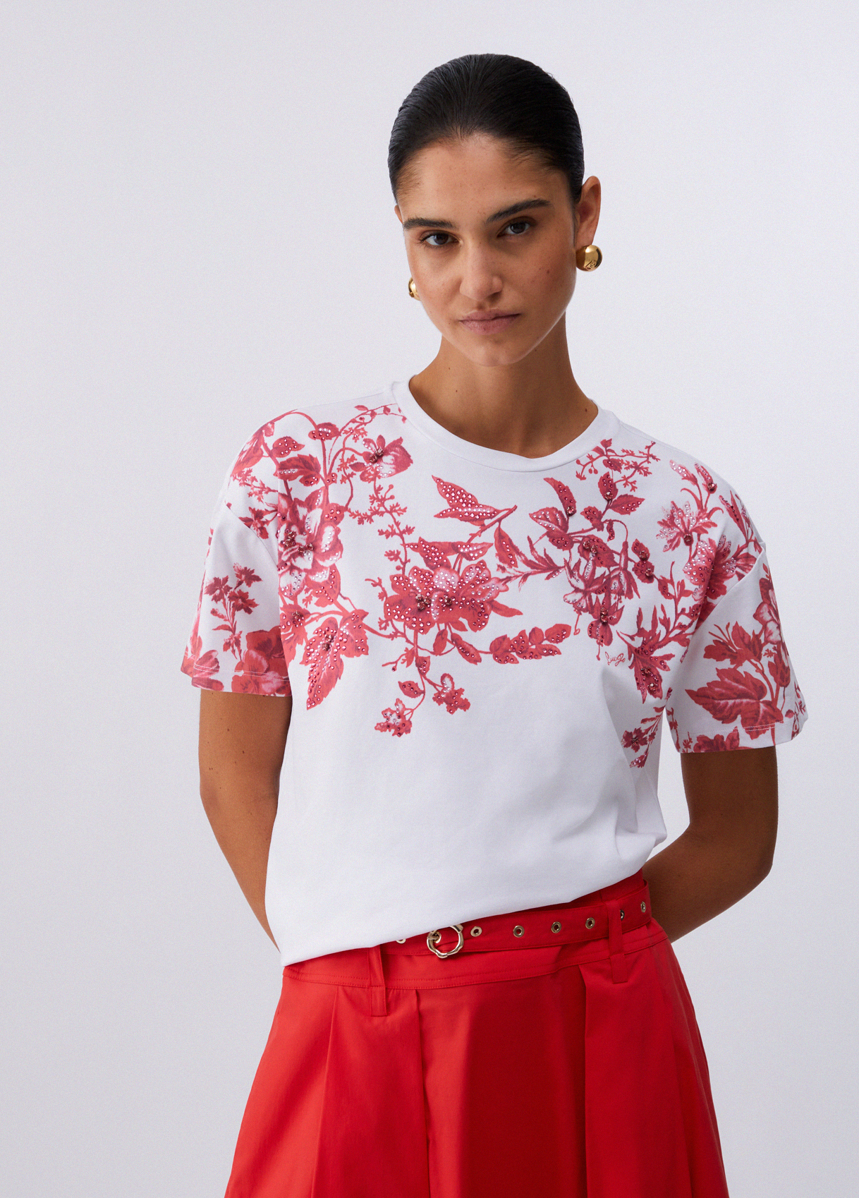 Liu Jo T-shirt With Print And Embroidery