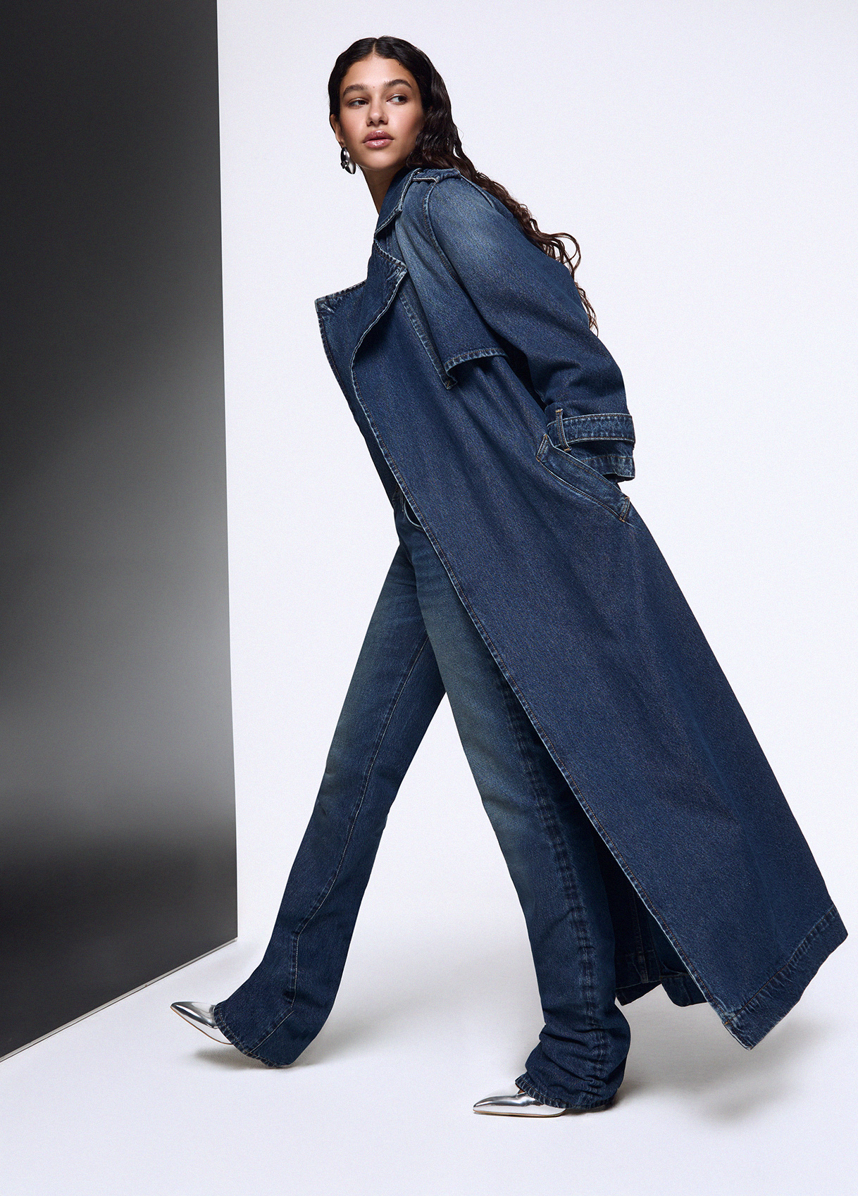 Liu Jo Manteau Long En Denim Liu Jo Manteau Long En Denim