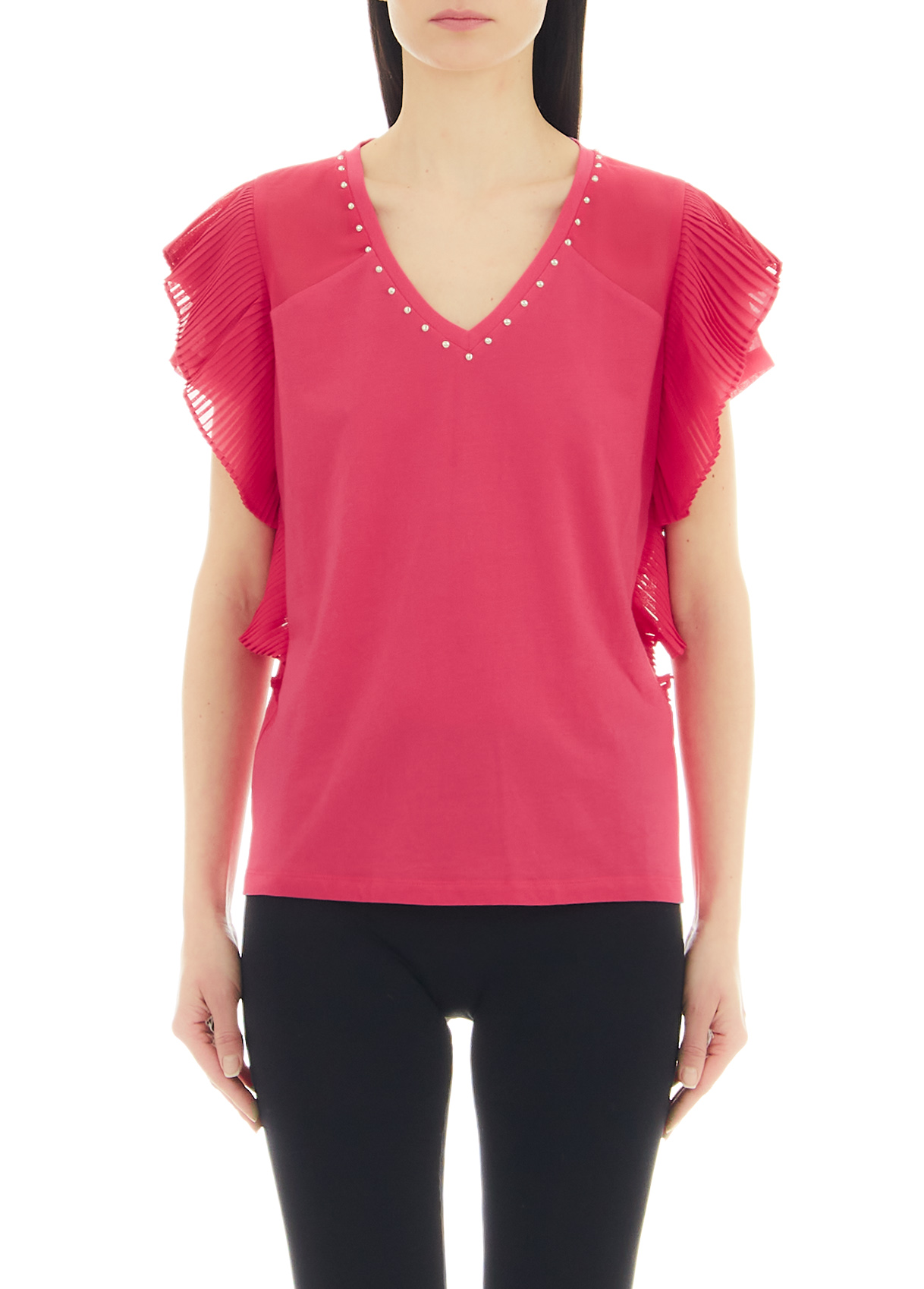 Liujo Top Avec Perles Et Plissé