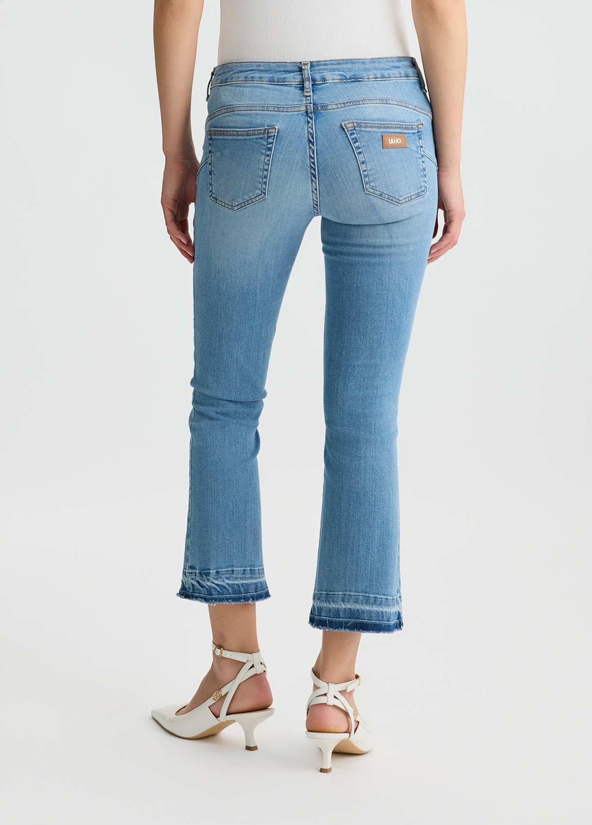 Cotton bootcut jeans colour blue | Liu Jo