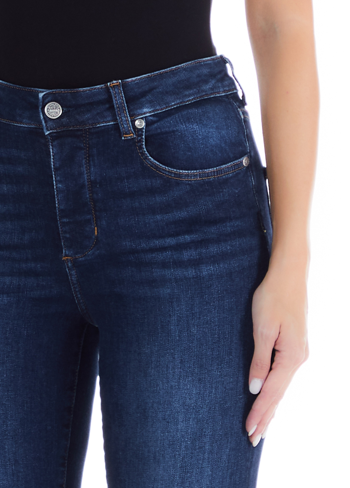 Gerade geschnittene Stretch-Jeans Farbe Dunkles Denimblau | Liu Jo 