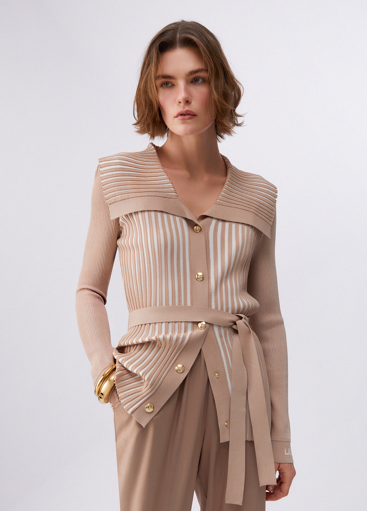 Liujo Mujer Beige Liu Jo Cárdigan Con Cinturón