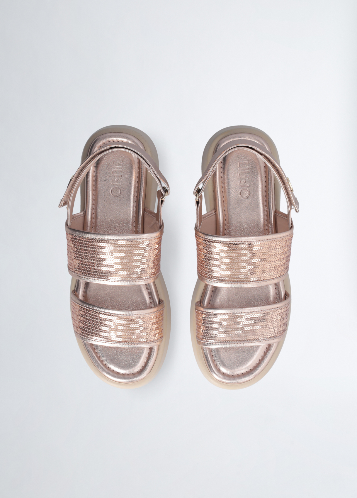 platform sandals with sequins colour pink | Liu Jo