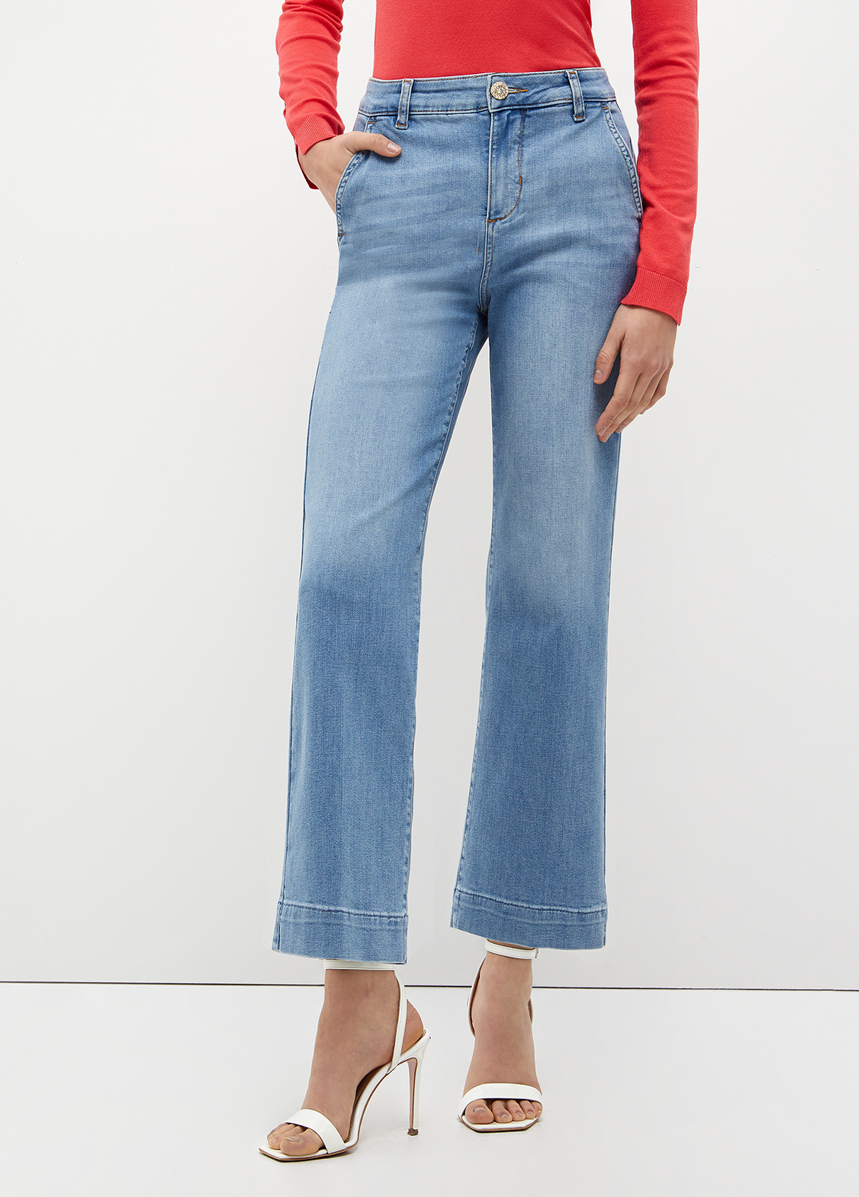 Liujo Jean Évasé Avec Foulard