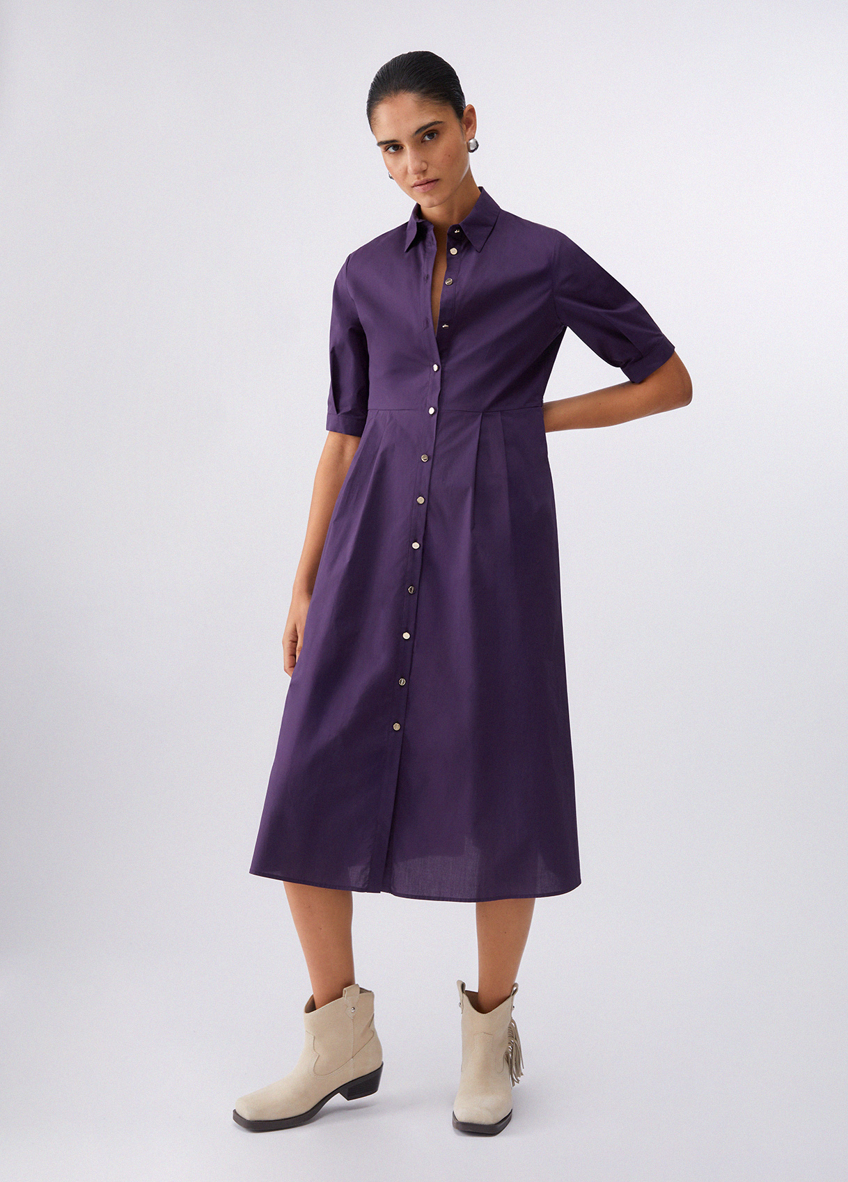 Liu Jo Poplin Midi Dress