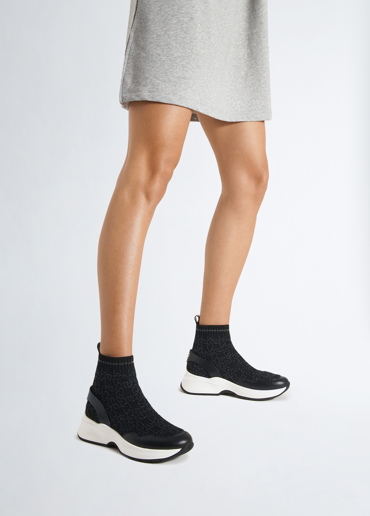 Liujo Sneakers Chaussettes Avec Monogramme Jacquard