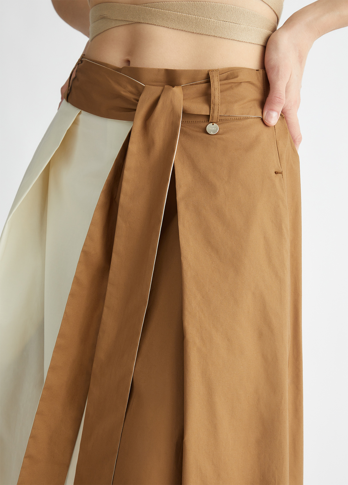 【新品】Bluelea Wrap culotte skirt 36 beige 8056255414972-offer---