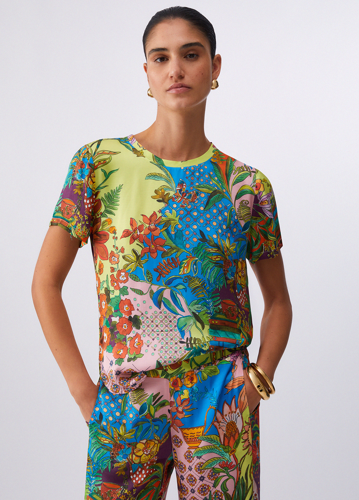 Liu Jo Printed Satin T-shirt