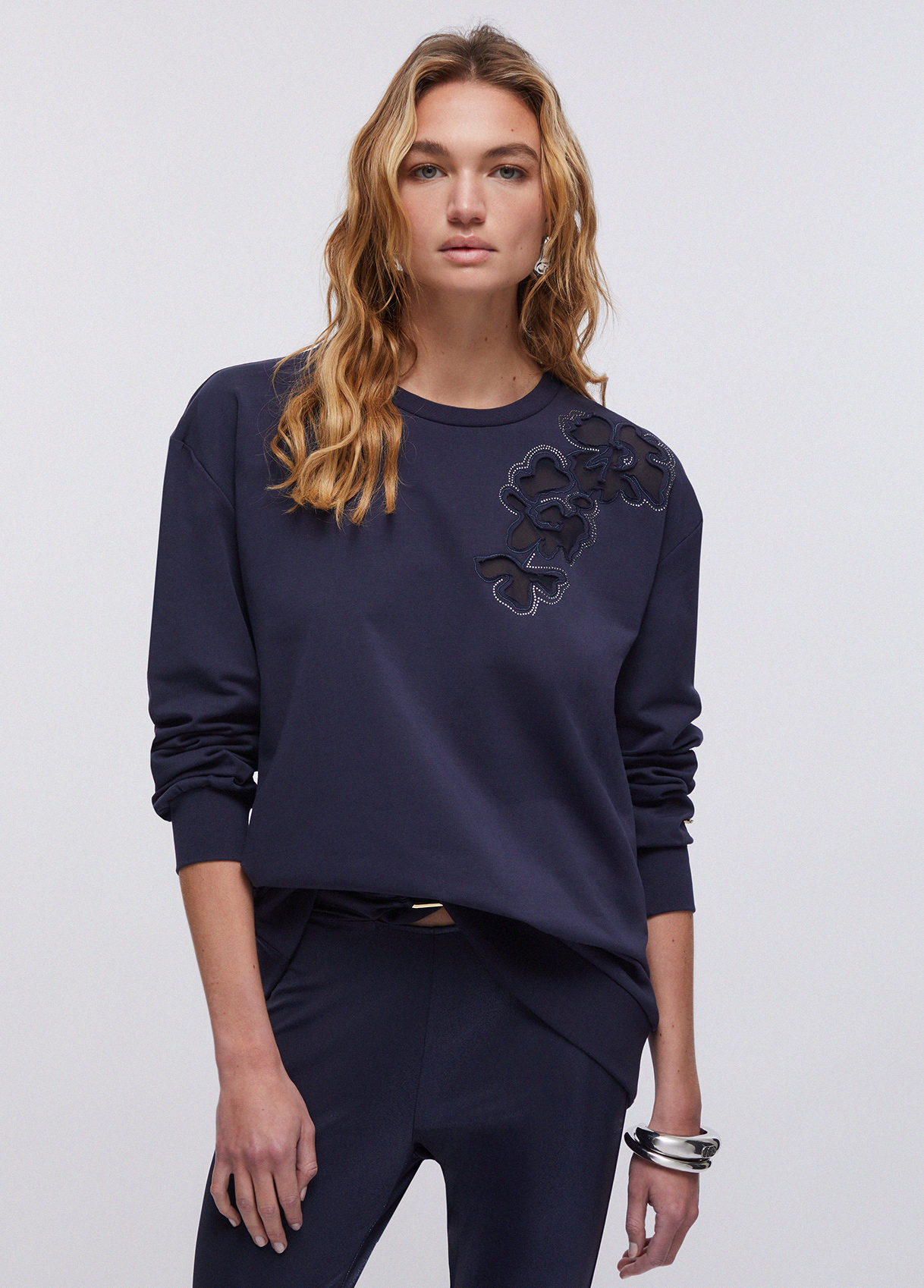 Liu Jo Sweatshirt With Floral Embroidery