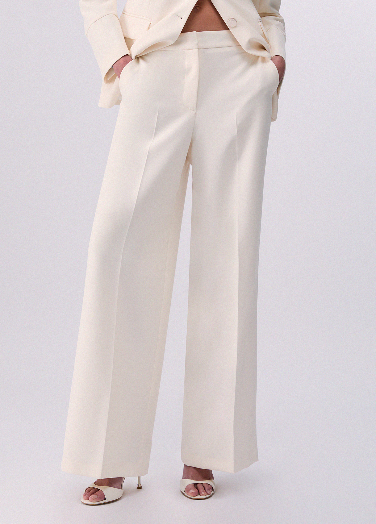 Liu Jo Palazzo Trousers With Double Waistband