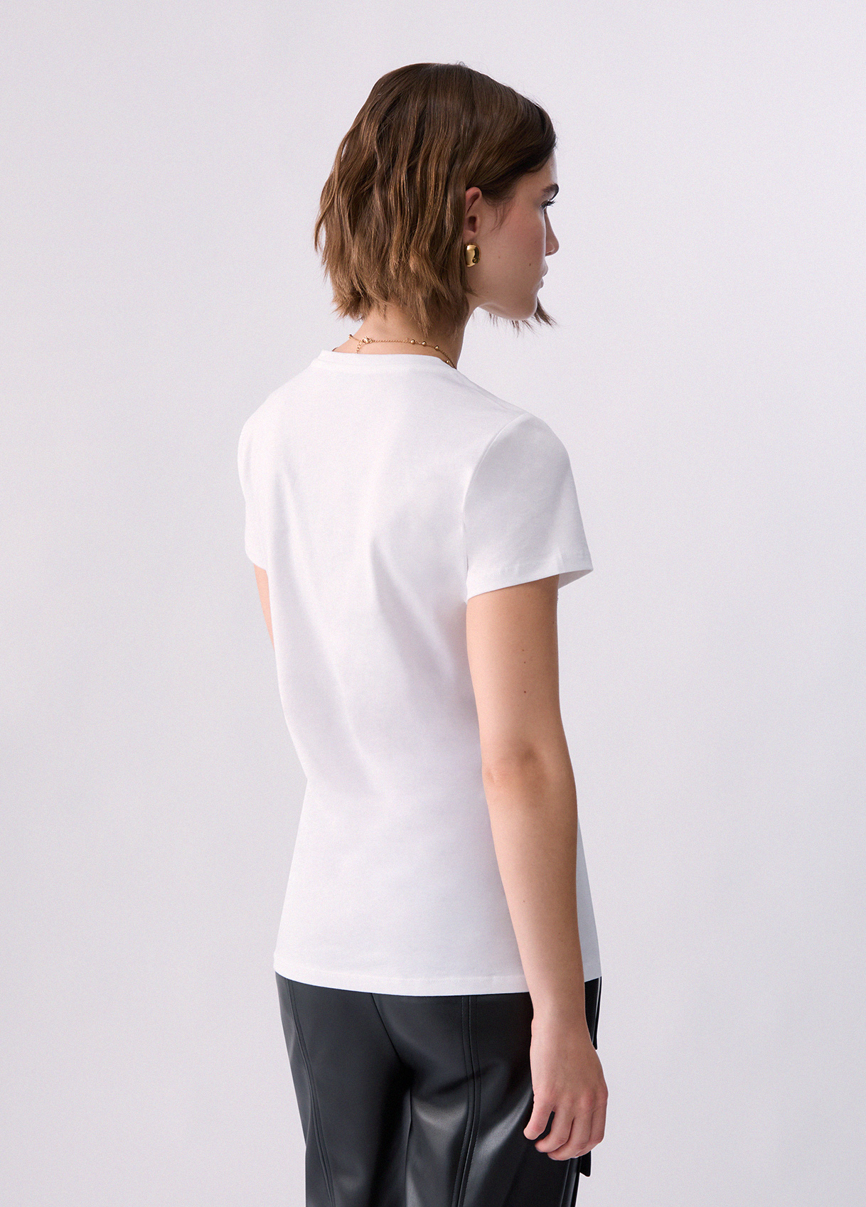 T-shirt with logo colour white/purple | Liu Jo