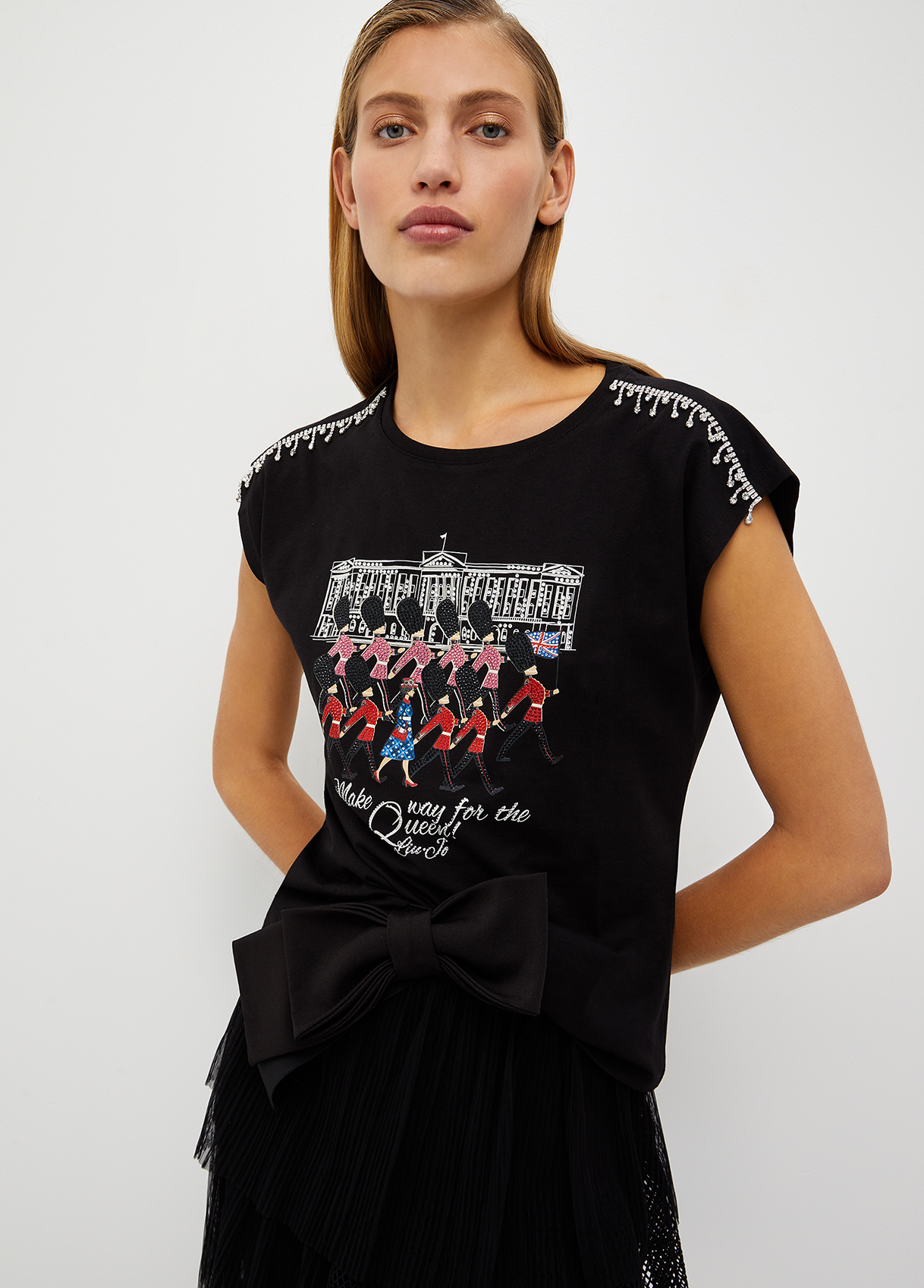 Liujo T-shirt Avec Franges Bijoux