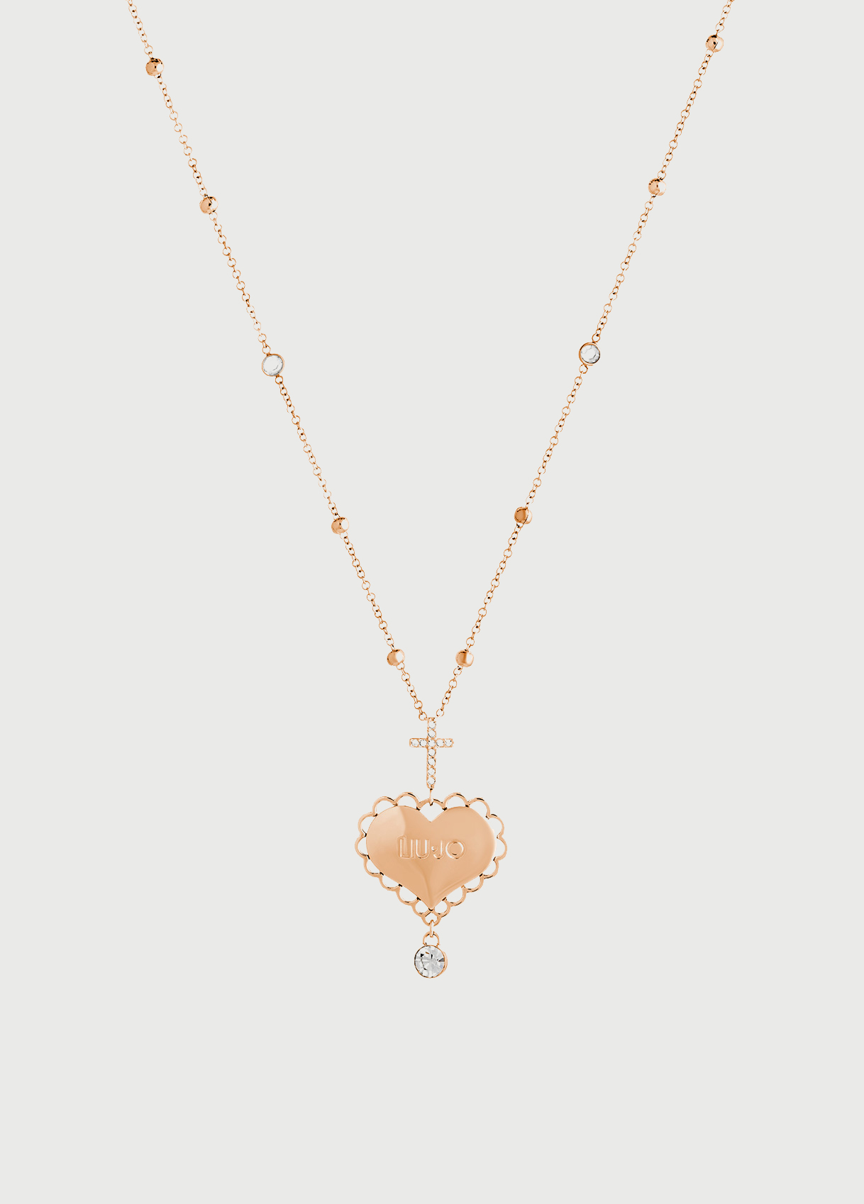 Liujo Collier Avec Cœur Et Croix