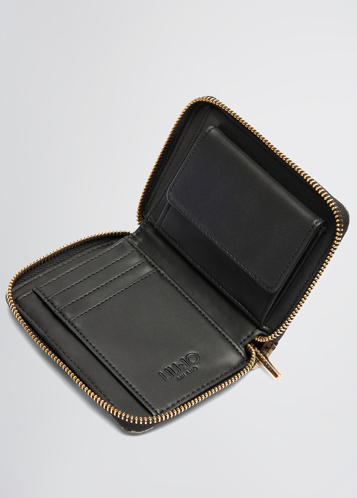 財布・小物その他 LIU JO Woman Wallet Black AA5184T4559 22222 Jacquard zip-around wallet colour black | Liu Jo