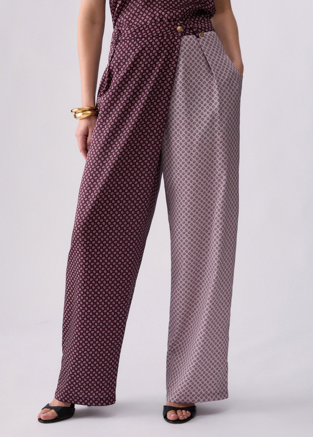 Liu Jo Bicolor Twill Trousers