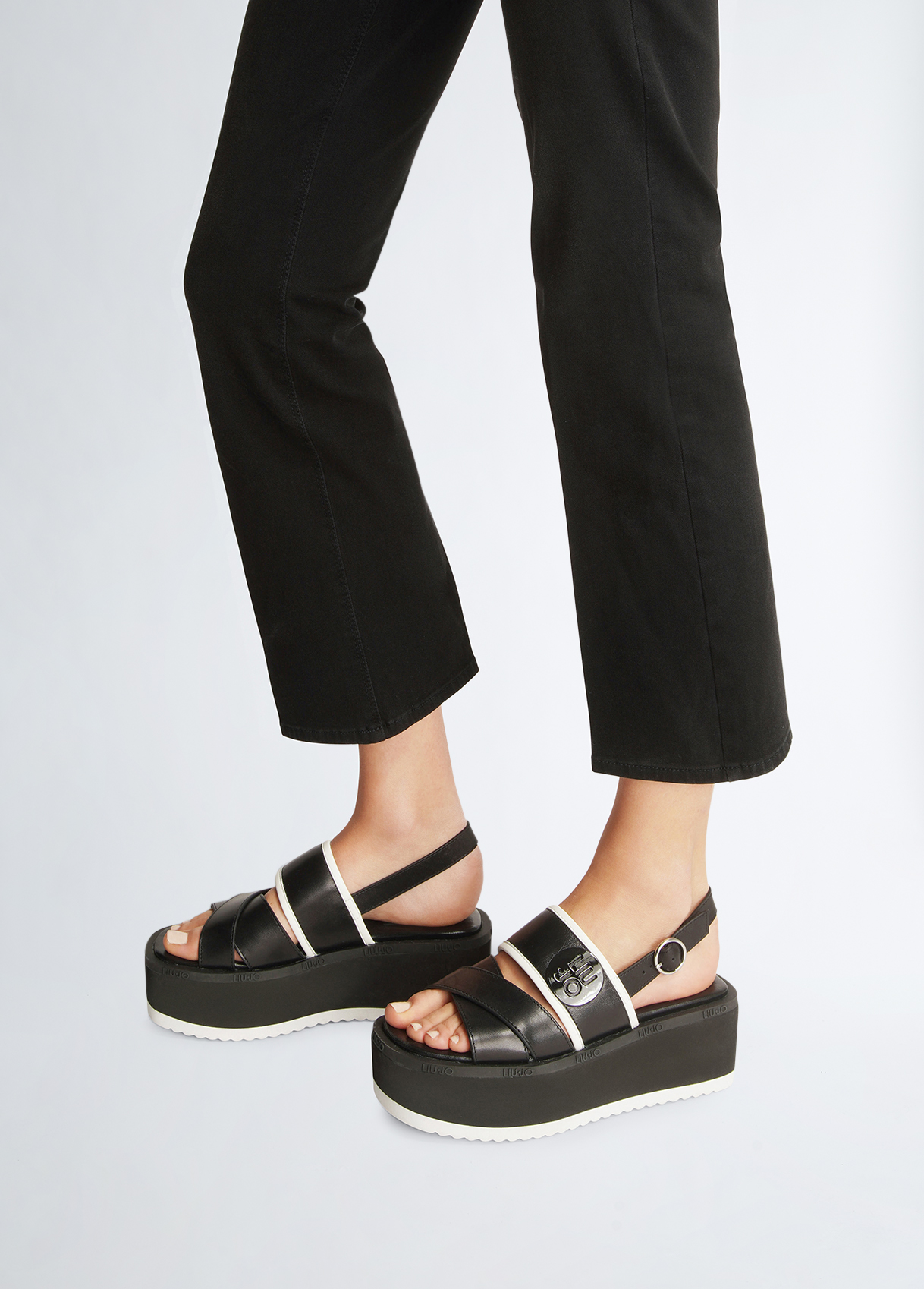 Liujo Sandales À Plateforme Avec Logo