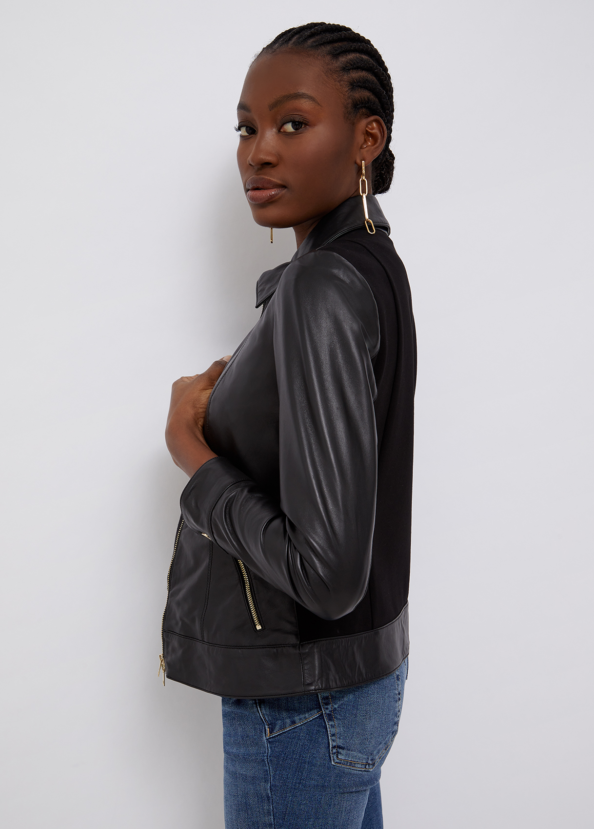 ジャケット LIU JO JACKET Genuine leather jacket