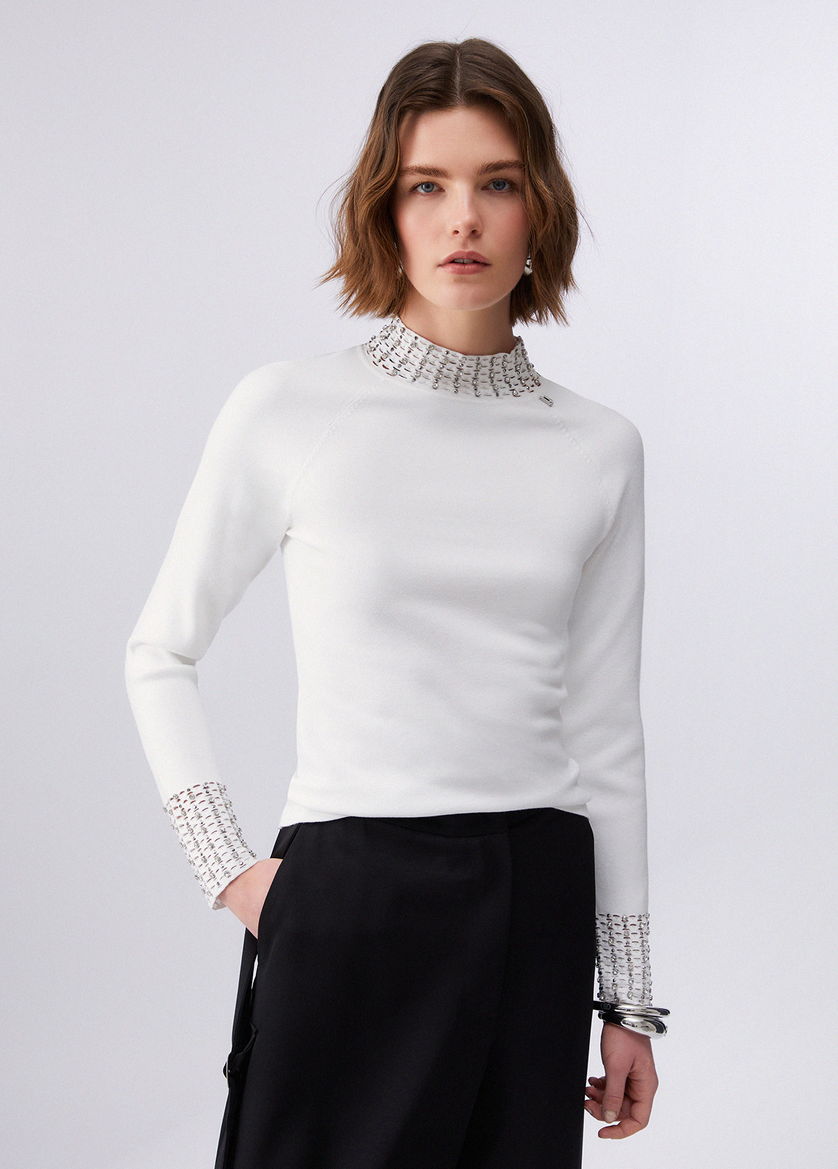 Liu Jo Jumper With Cut-out And Jewel Embroidery