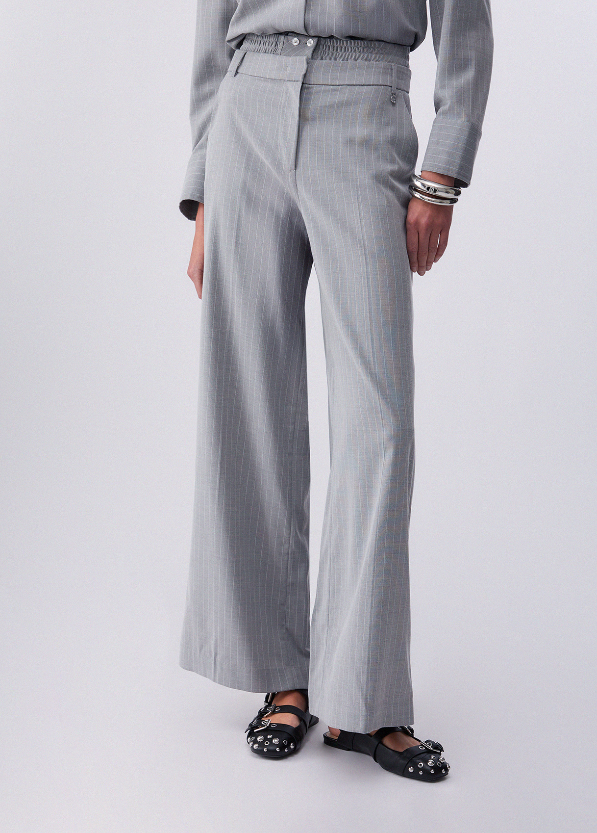 Liu Jo Pinstripe Palazzo Trousers