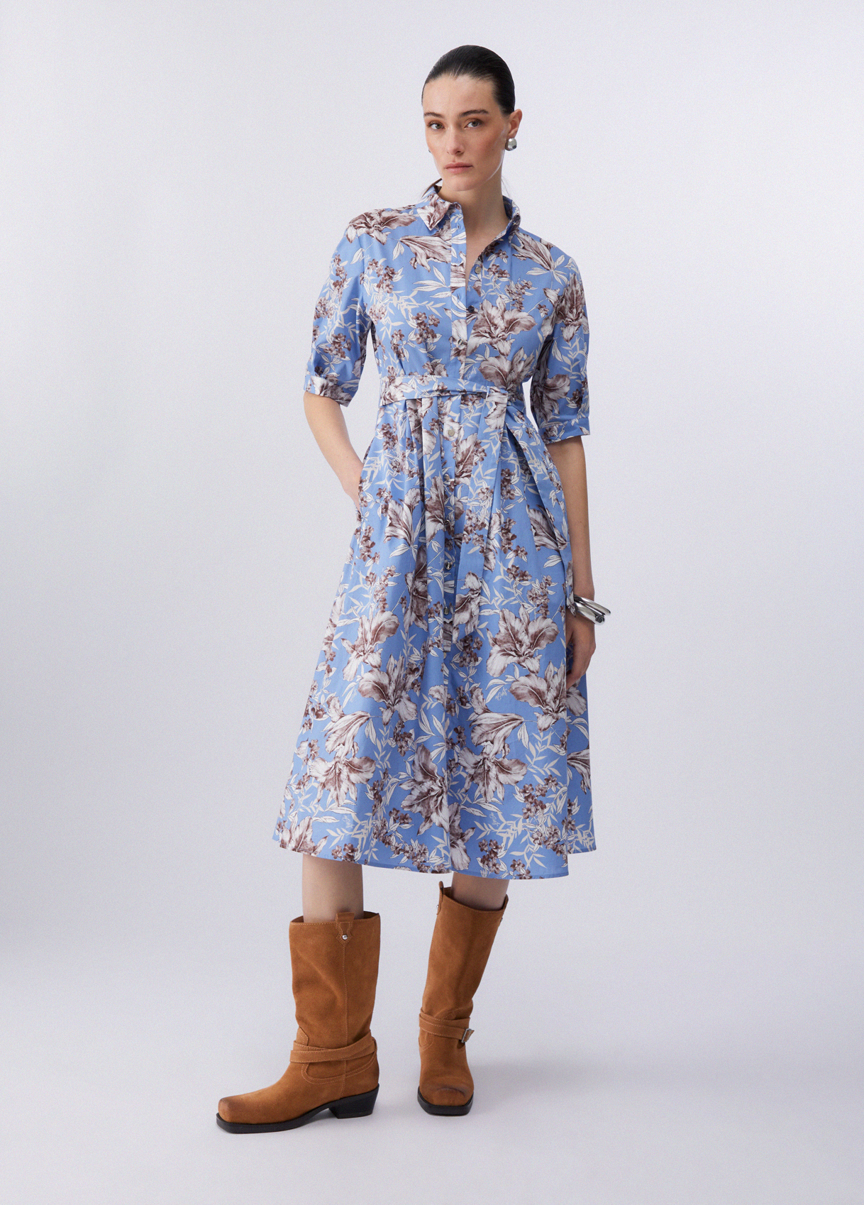 Liu Jo Poplin Midi Dress