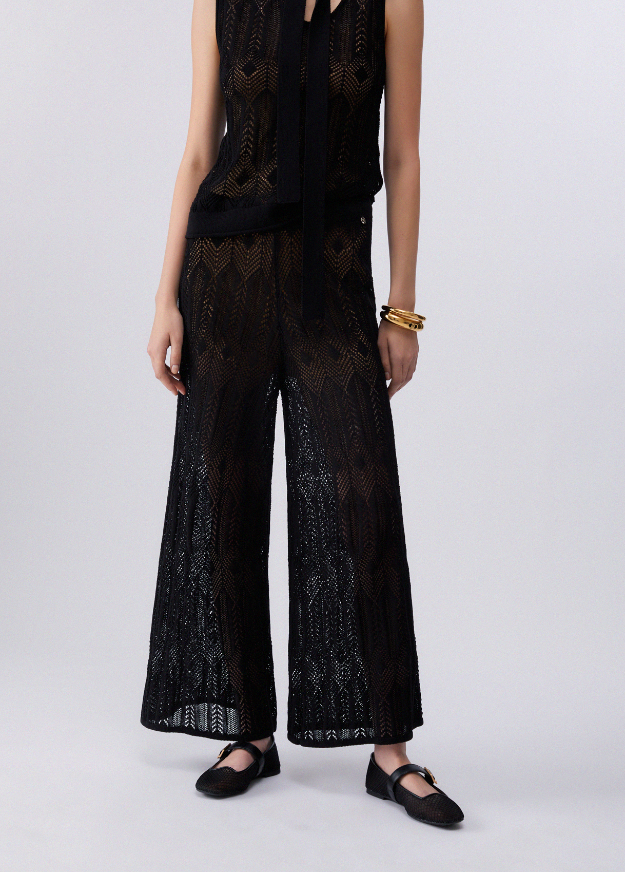 Liu Jo Openwork Knit Trousers