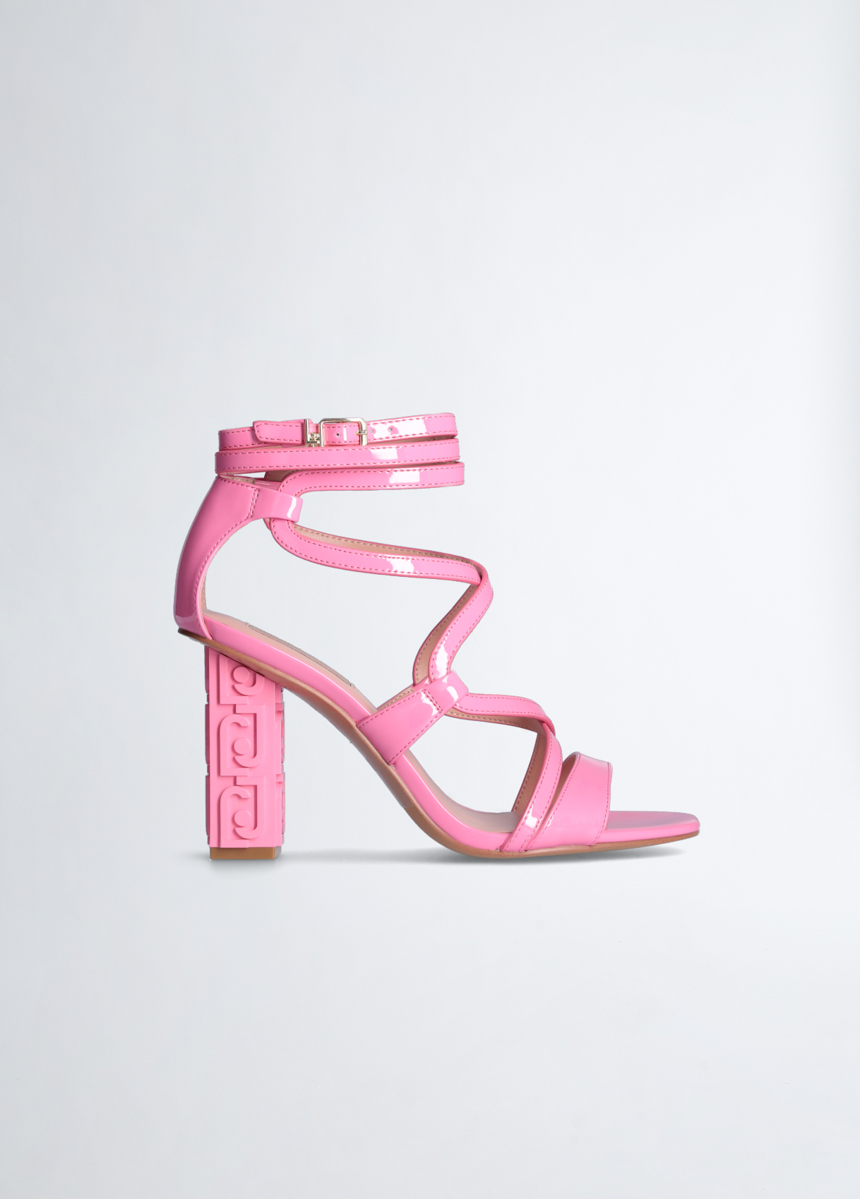 Liujo Sandales Vernies À Talon Logoté