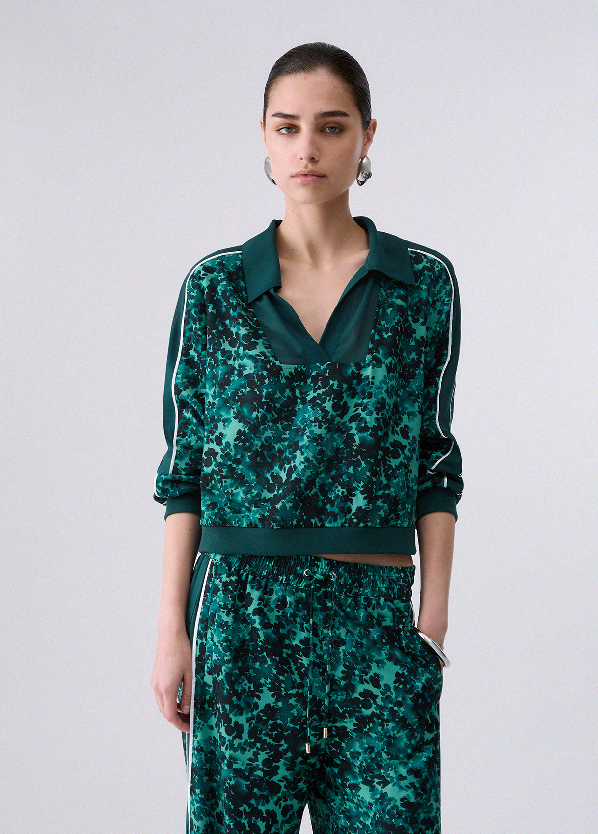 Liu Jo Printed Crêpe Sweatshirt