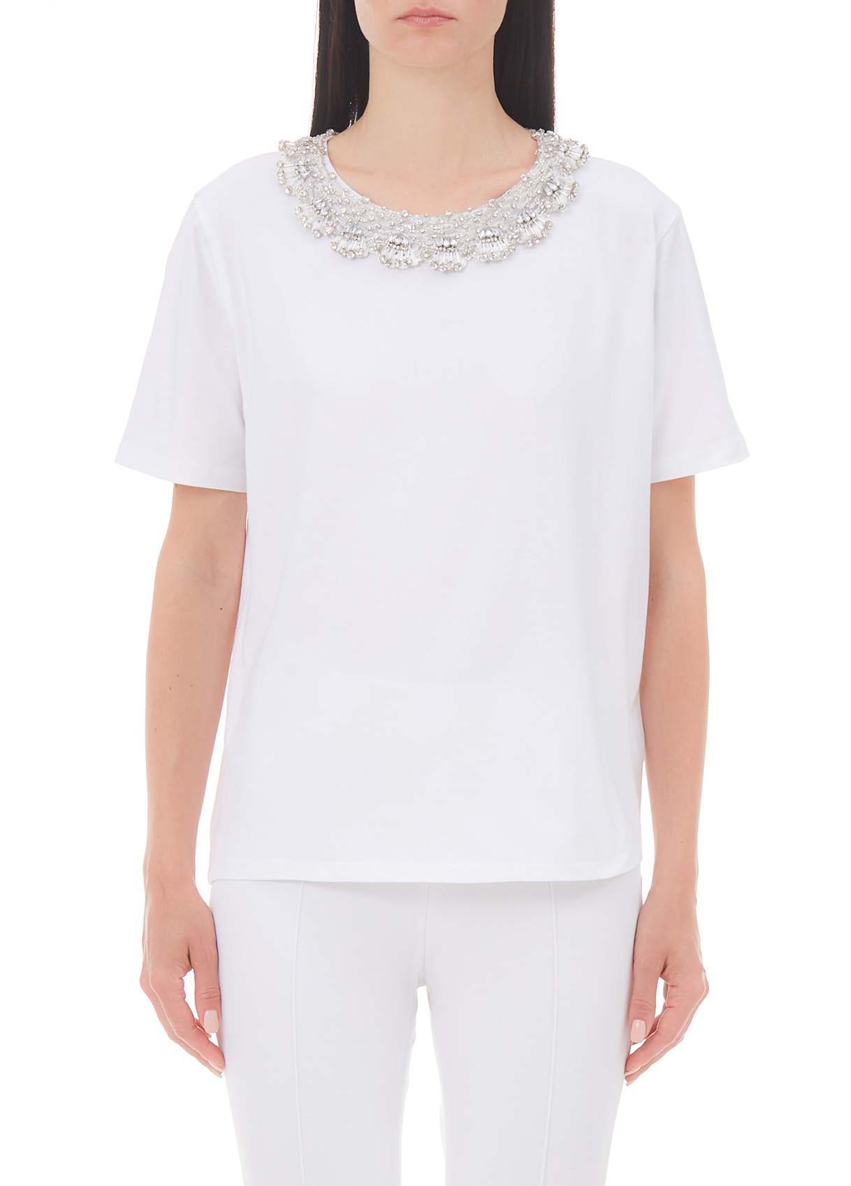 Liujo T-shirt Avec Encolure Ornée De Pierres