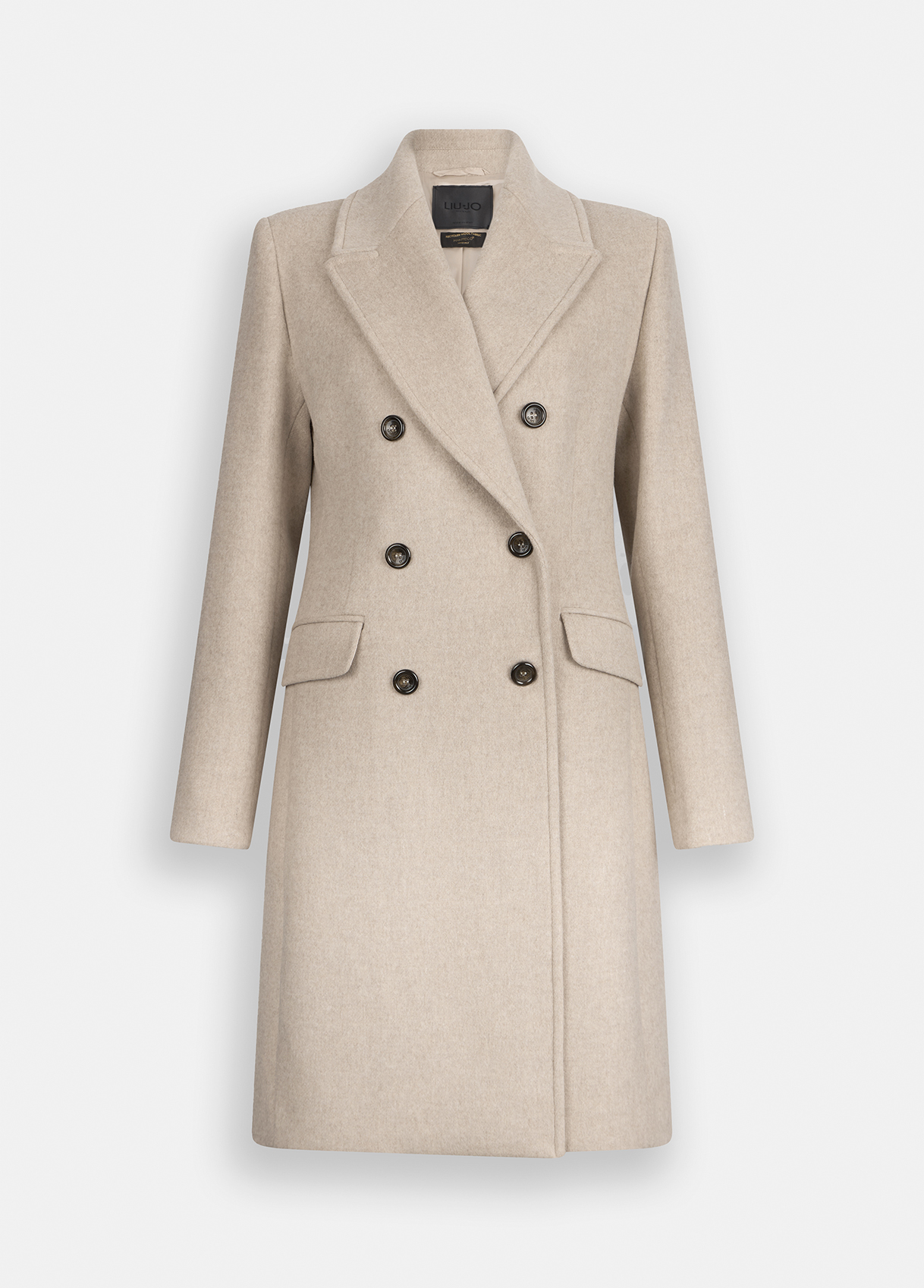 Double-breasted wool coat colour beige | Liu Jo