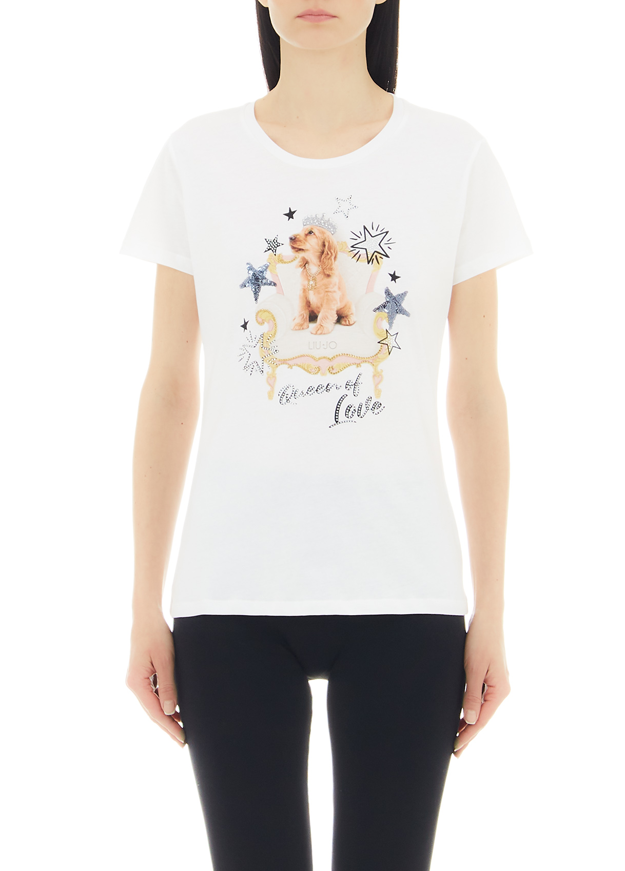 Liujo T-shirt Avec Imprimé Et Applications