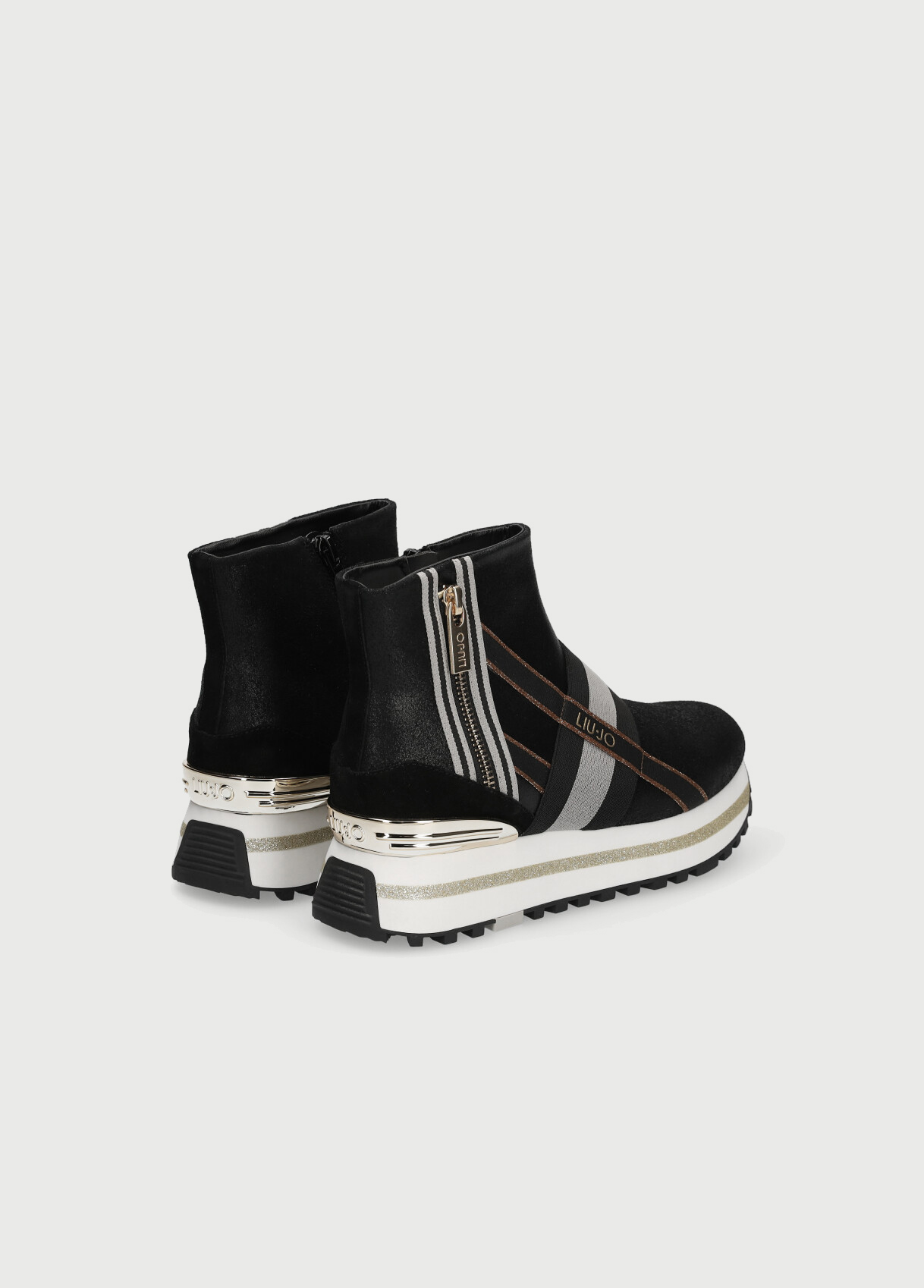 Suede high-top sneakers
