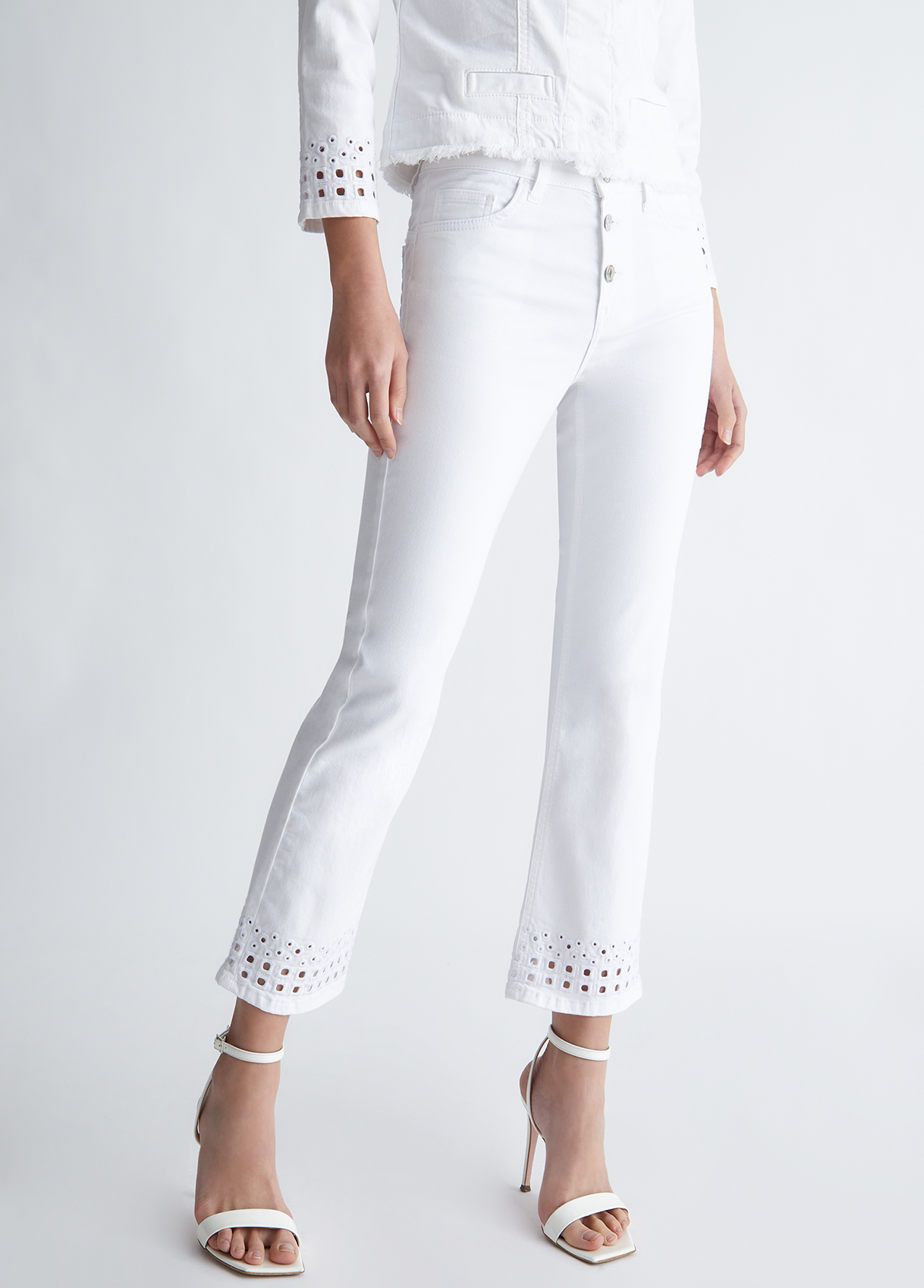 Liujo Pantalon Bottom-up Avec Broderie