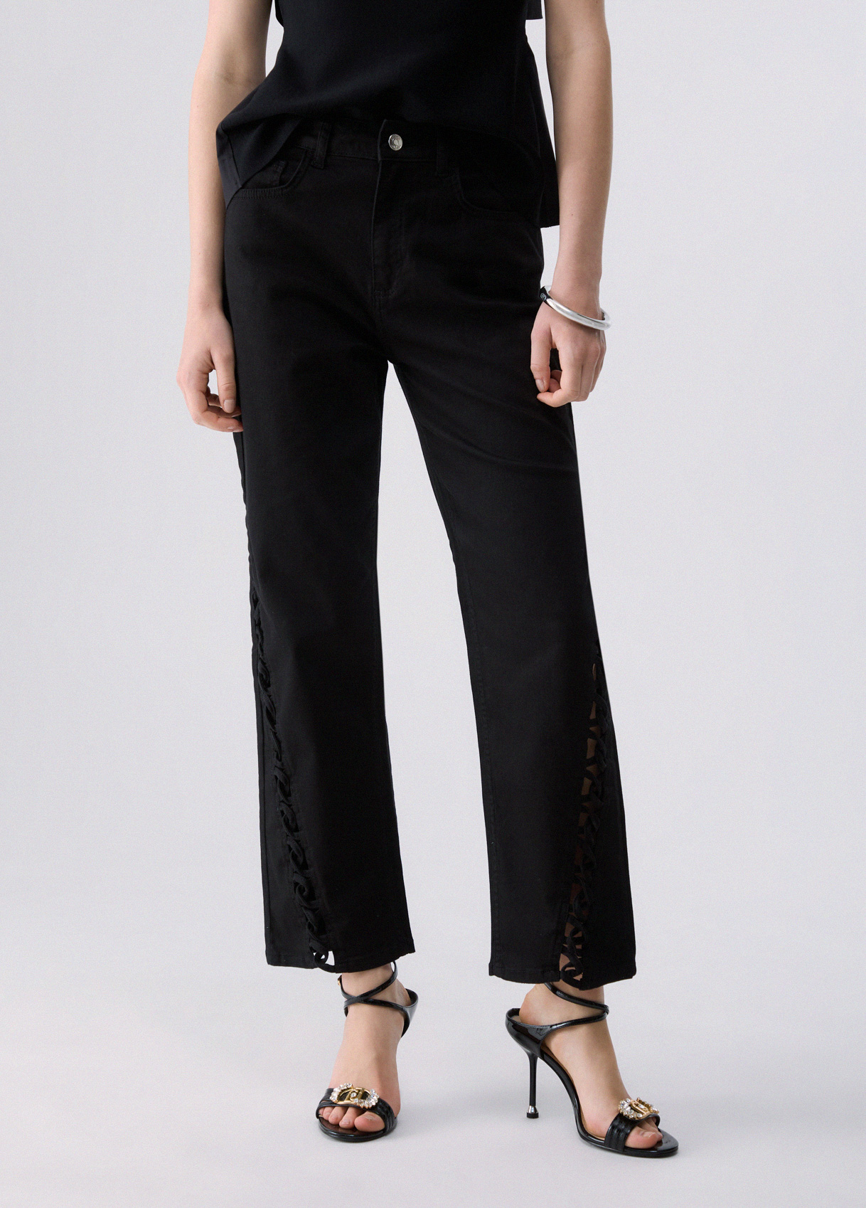 Liu Jo Straight-leg Trousers With Cut-out Detailing