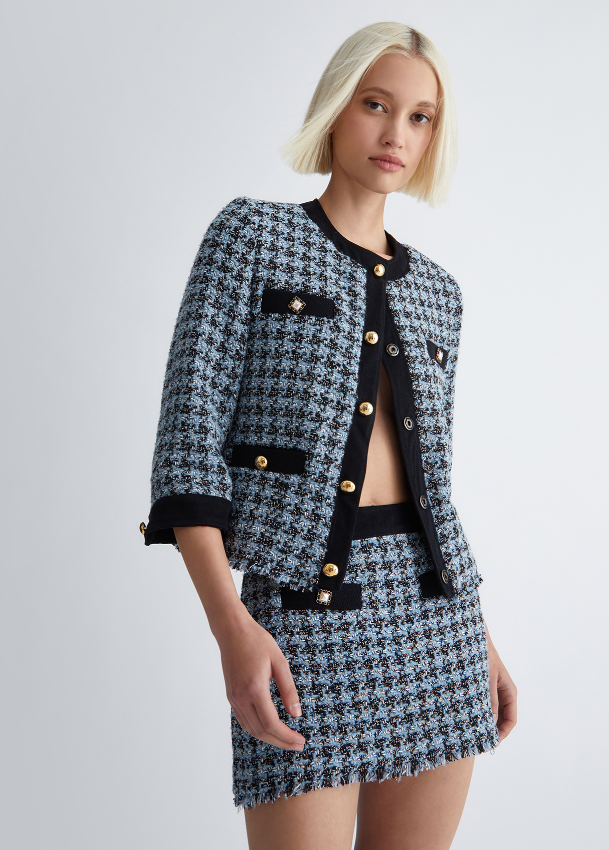 Liujo Veste Pied-de-poule Bouclette