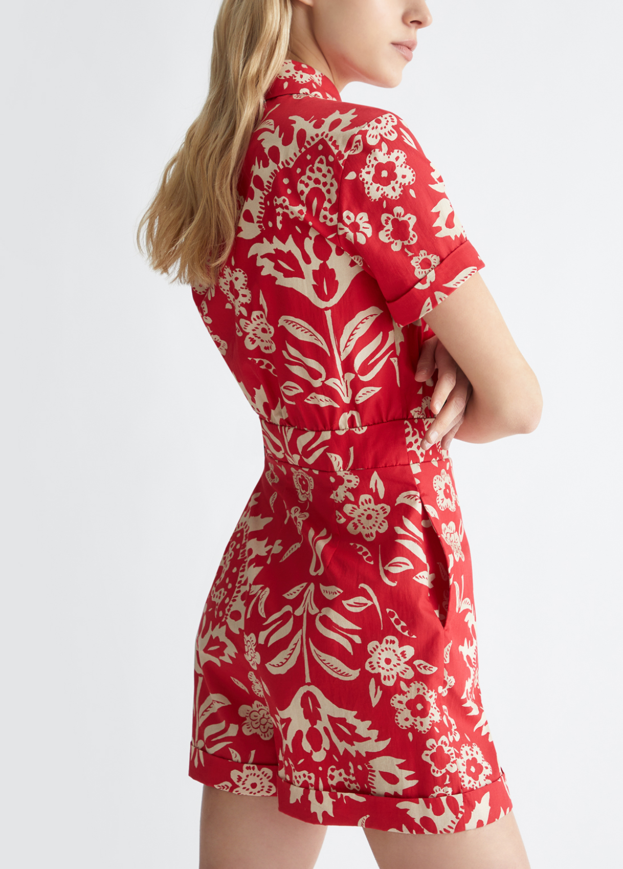 Shirt dress with print colour red | Liu Jo
