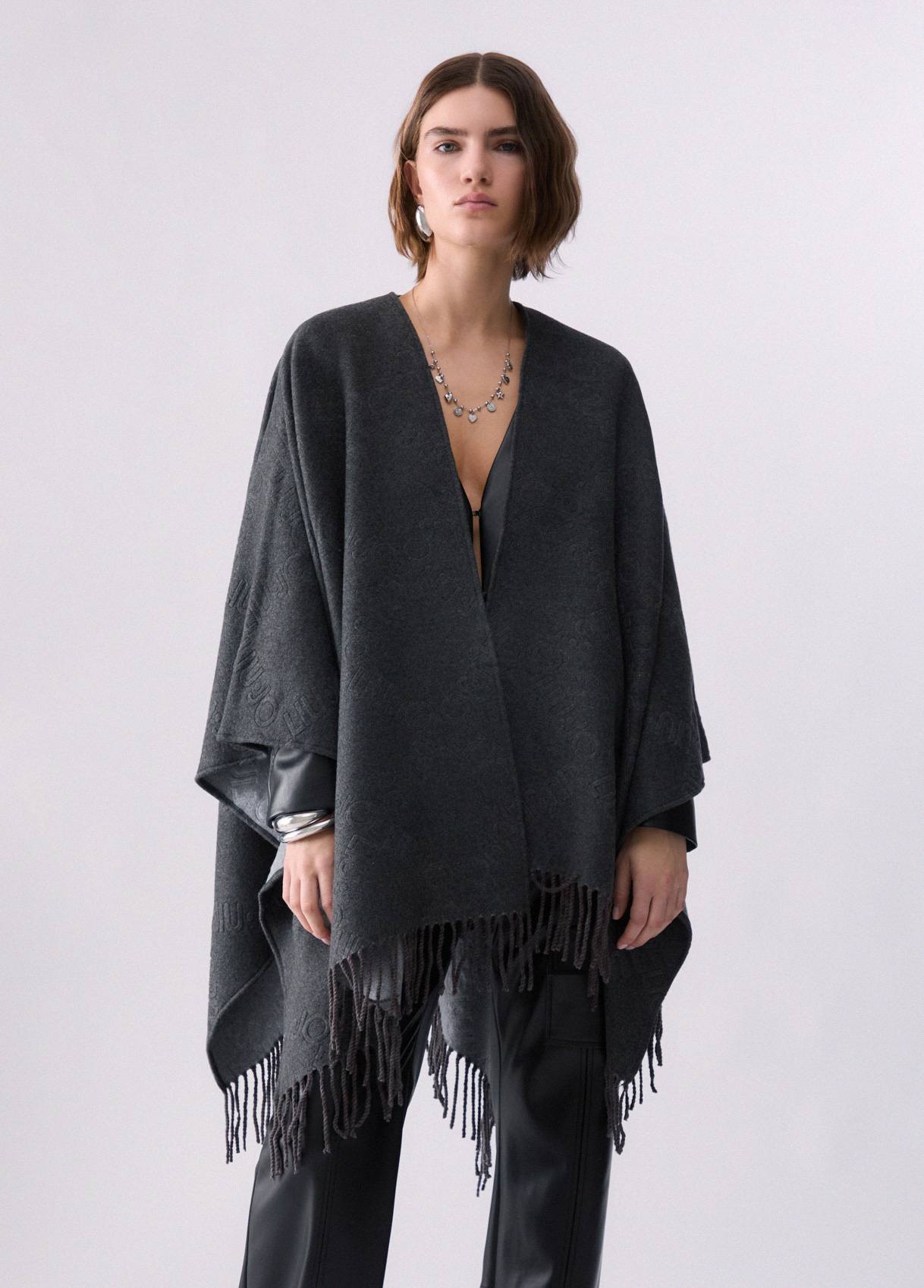 Liu Jo Poncho With Embossed Logo