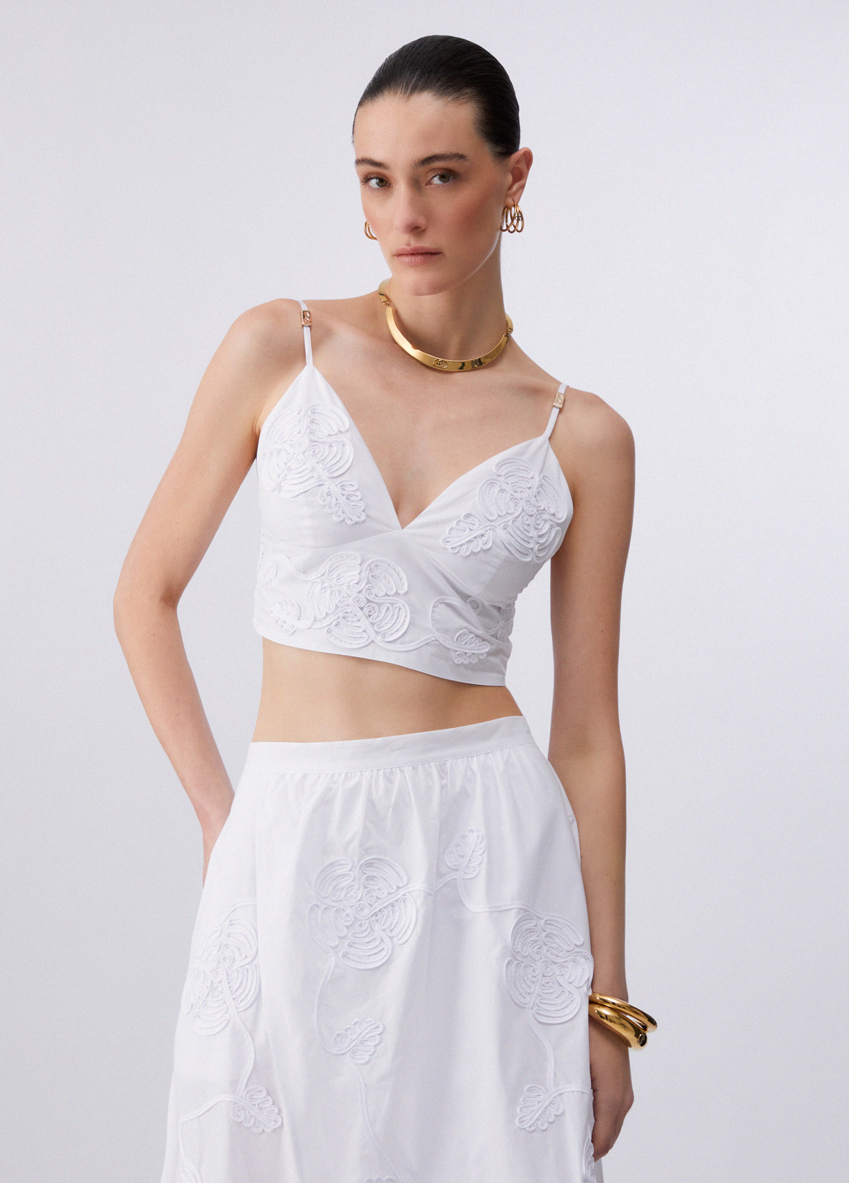 Liu Jo Poplin Top With Embroidery
