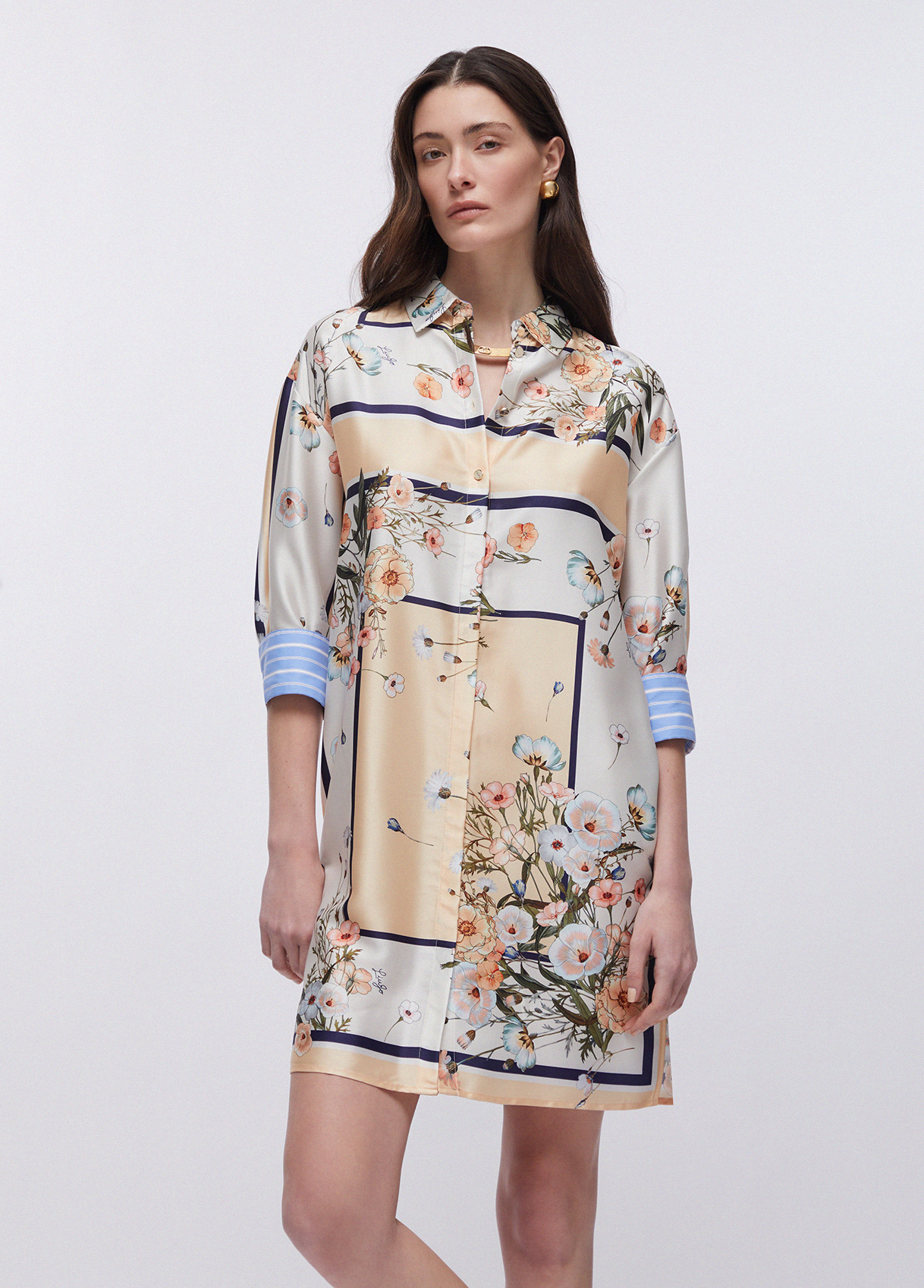 Liu Jo Short Printed Twill Dress