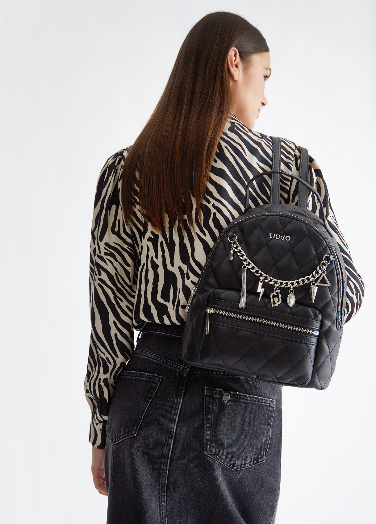 Liujo Sac À Dos Matelassé Avec Charm