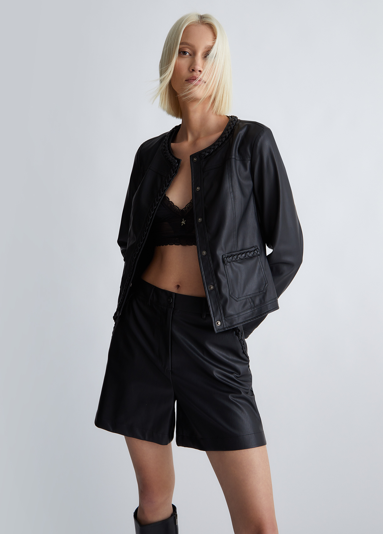 Liujo Veste En Tissu Enduit