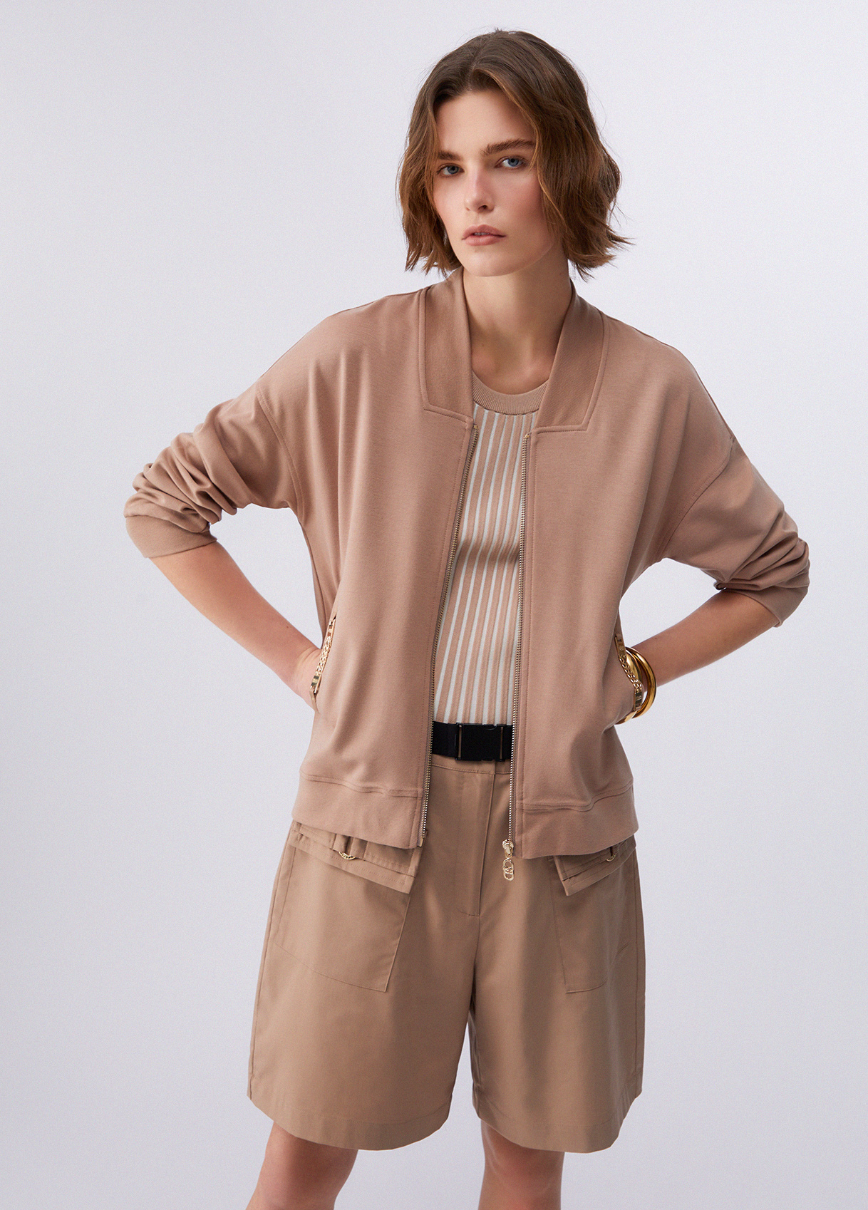 Liu Jo Sweatshirt With Zip And Chain Details