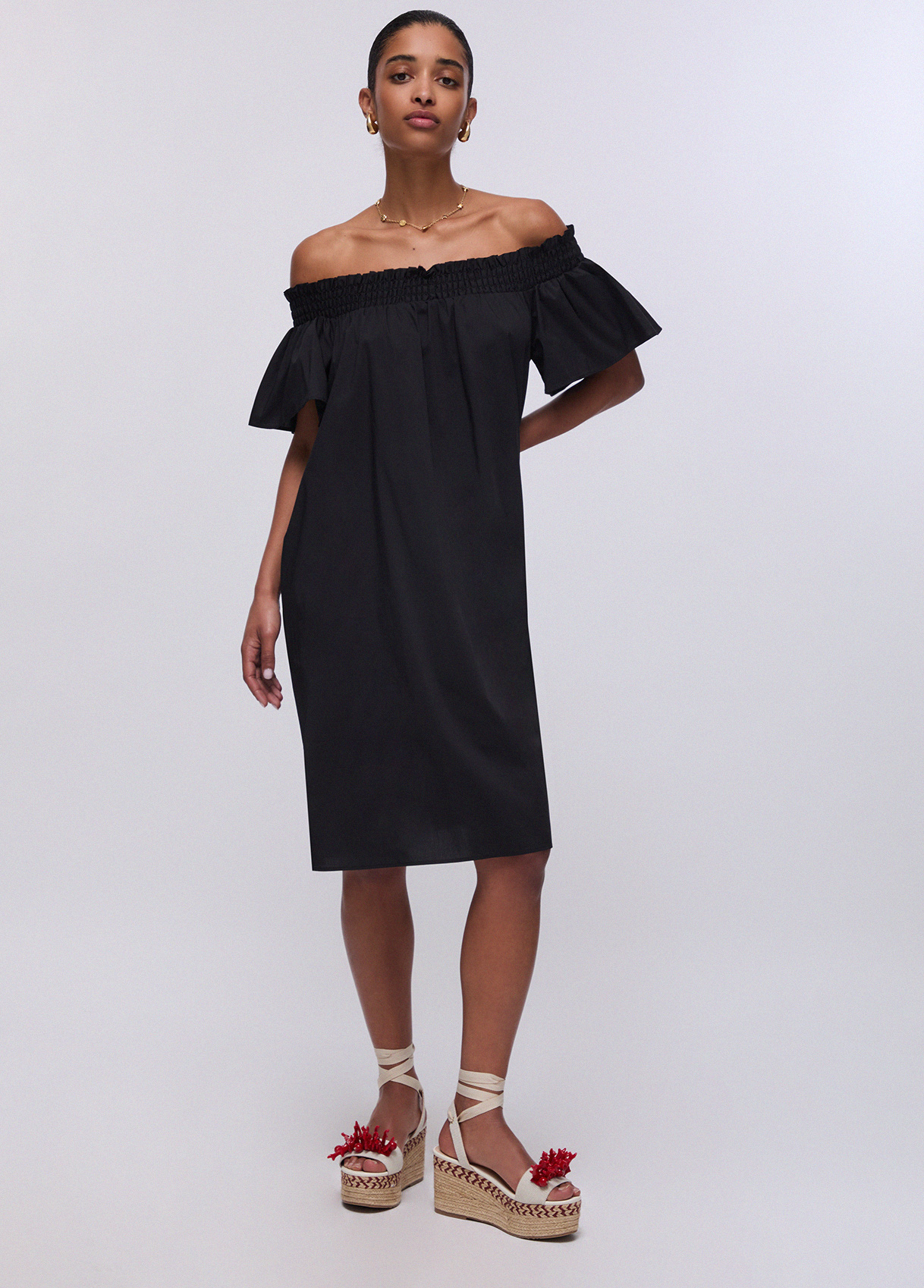 Liu Jo Short Dress With Bardot Neckline