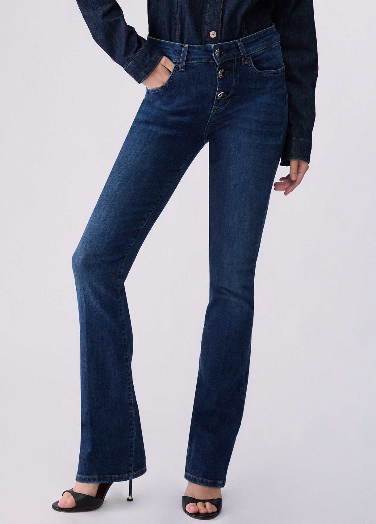 Liu Jo Jean Bootcut Avec Boutons Bijoux