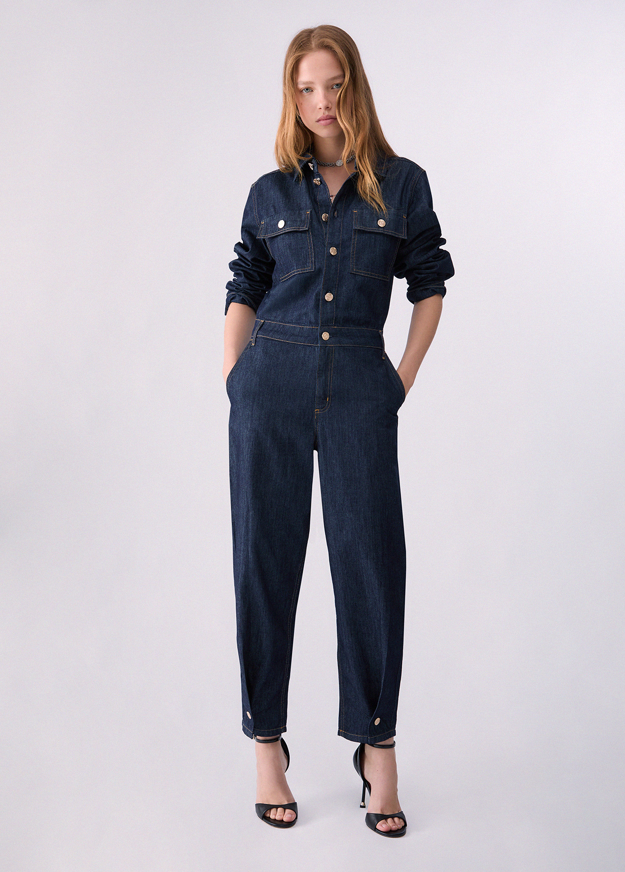 Liu Jo Long Denim Jumpsuit