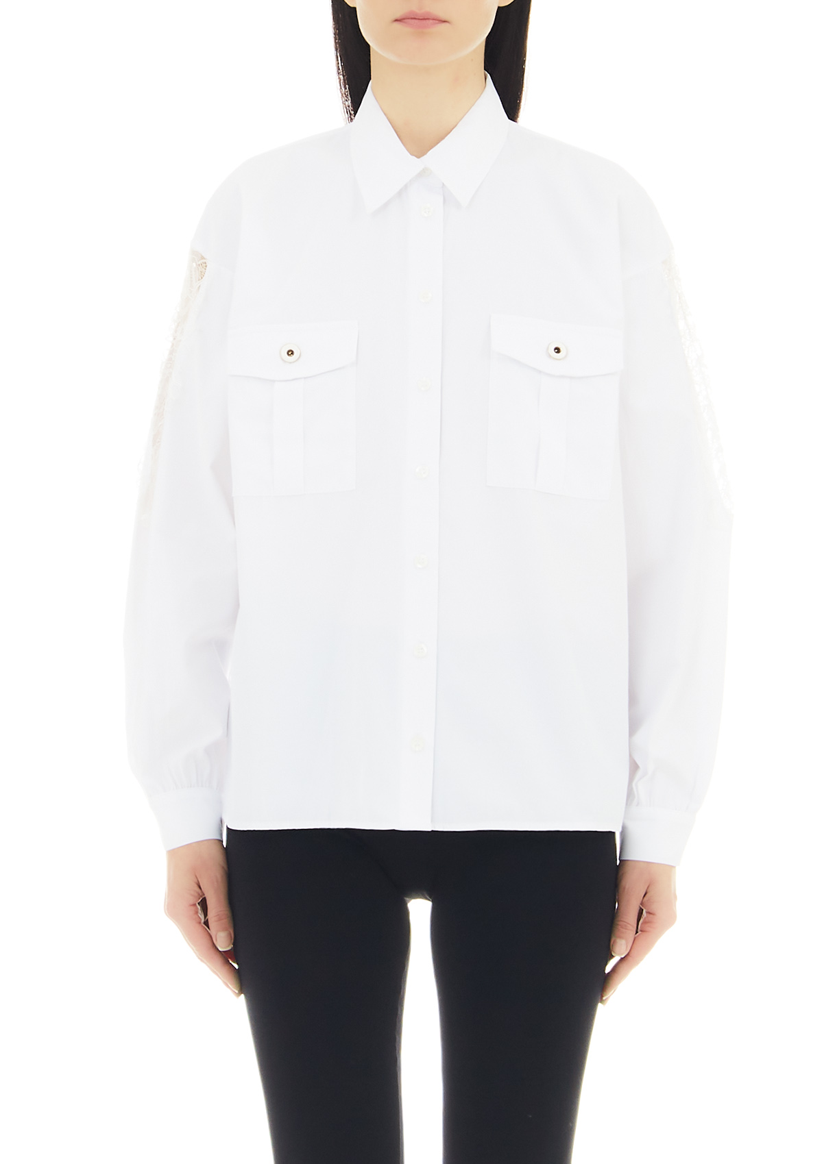 Liujo Chemise À Rayures Avec Dentelle