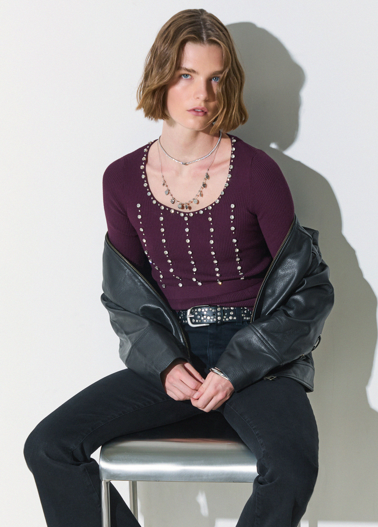 Liu Jo Jumper With Bejewelled Embroidery