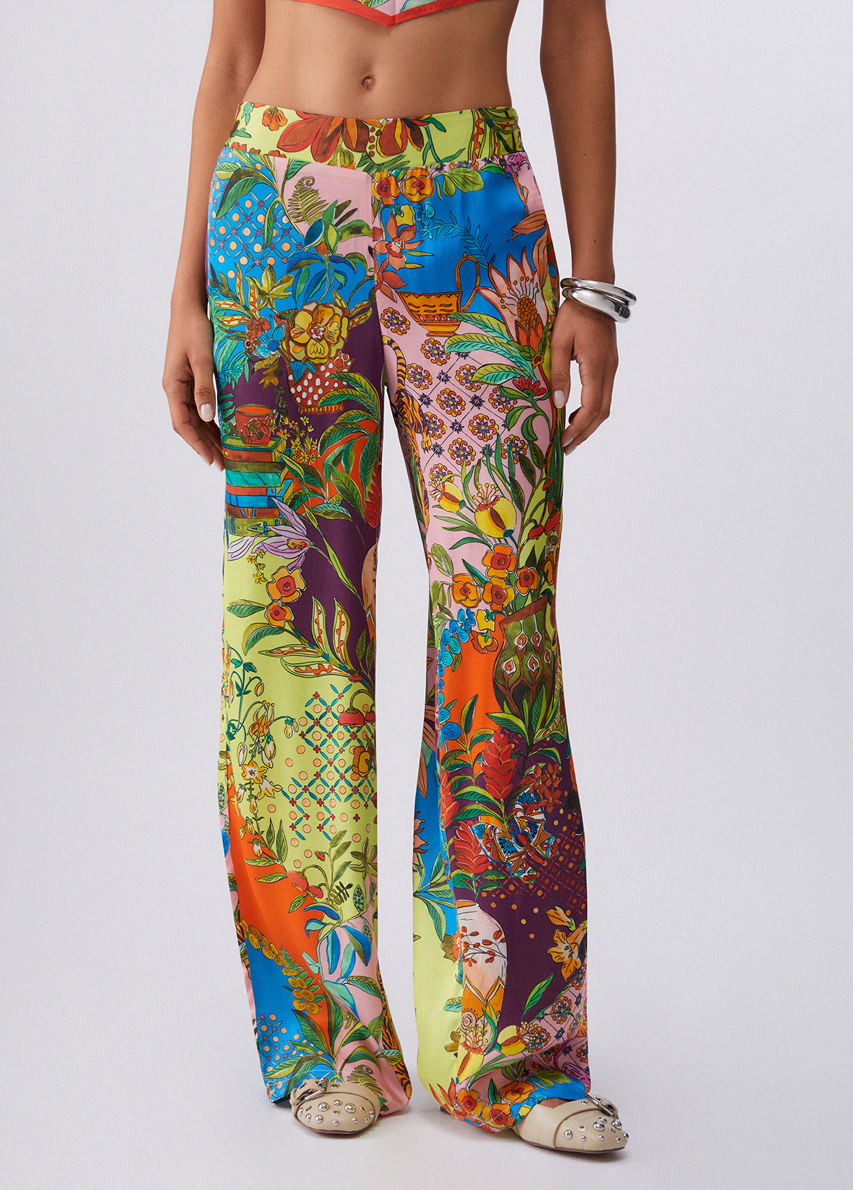 Liu Jo Printed Satin Trousers