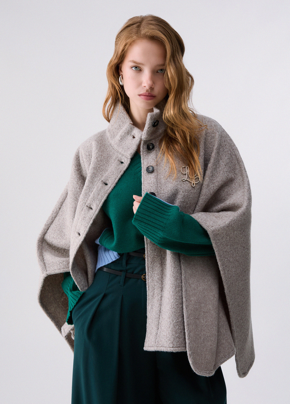 Liu Jo Poncho Avec Ceinture Liu Jo Poncho Avec Ceinture