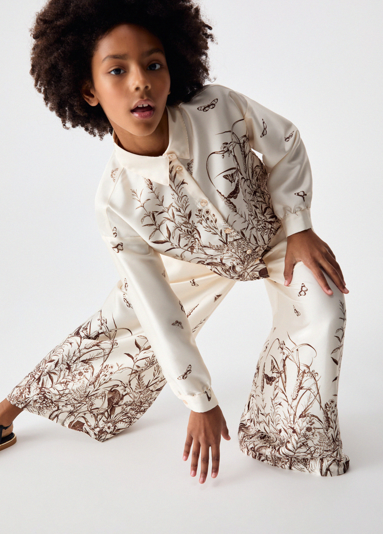 Liu Jo Printed Satin Palazzo Trousers