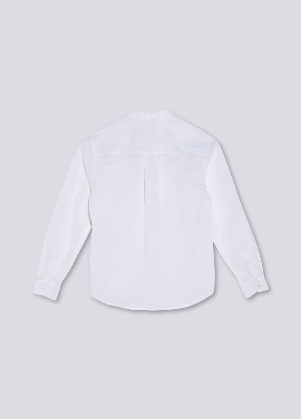 long sleeve collared shirt white